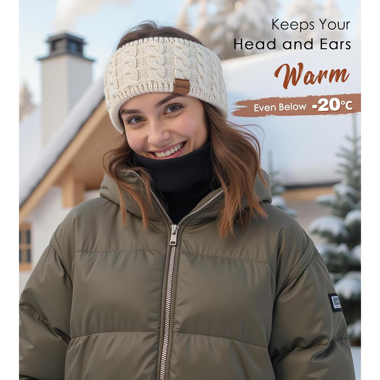 Diadema de Invierno Sofier para Mujeres - Calentador de Oídos Tejido Suave
