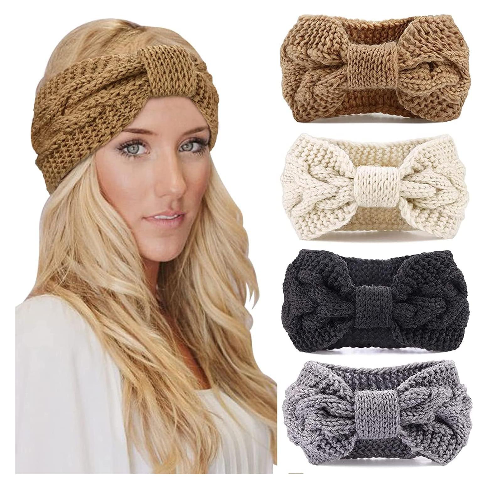 Diademas de Punto Grueso DRESHOW para Mujeres - Paquete de 4