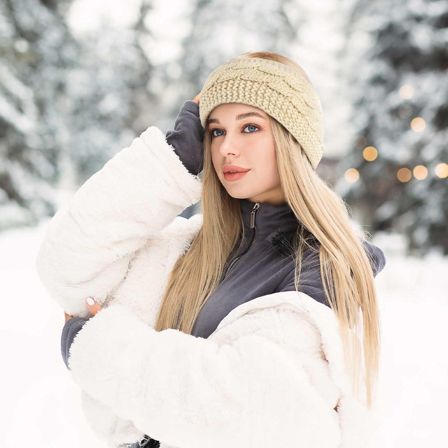 Diademas de Invierno PROPOG para Mujeres - Paquete de 4 Tejidas