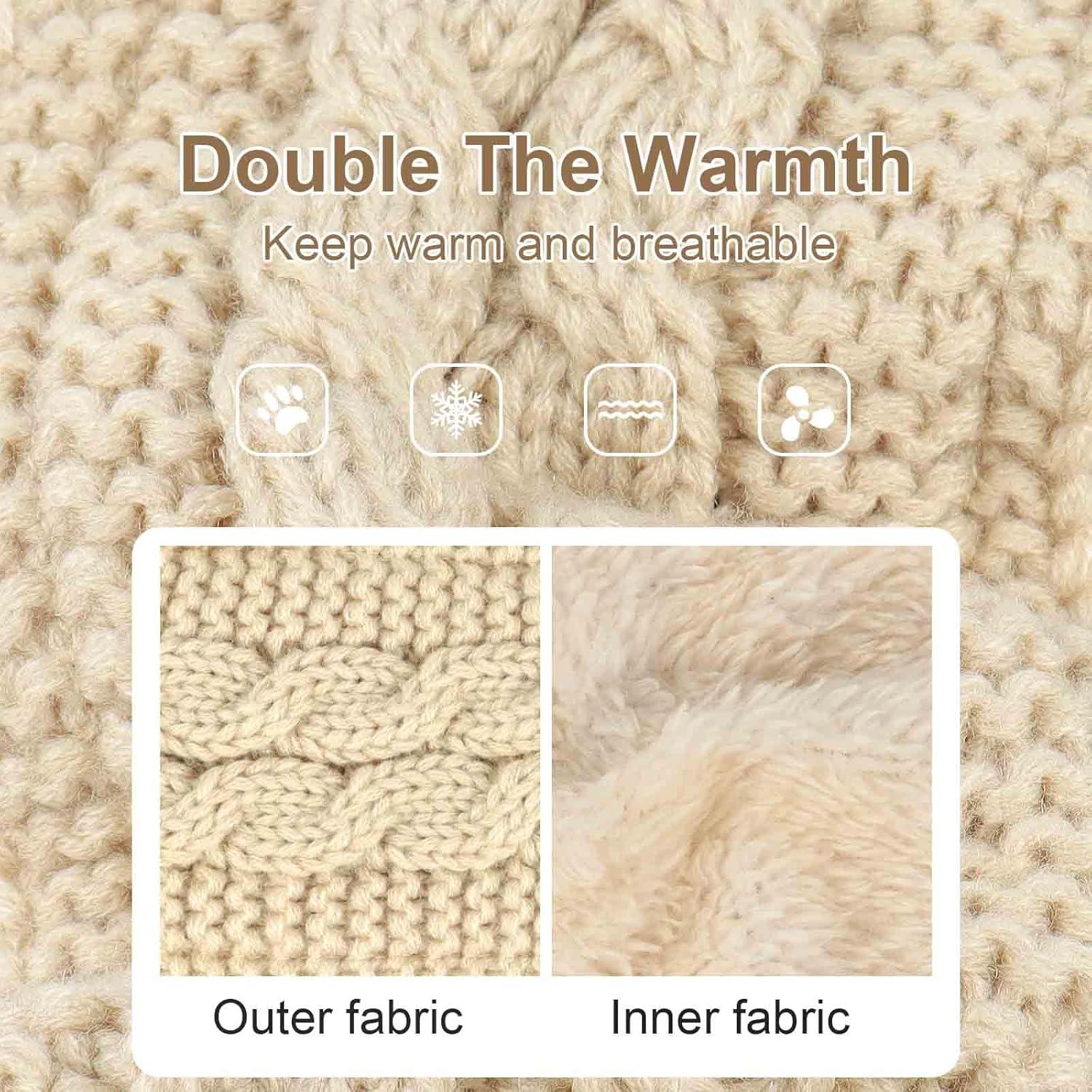 Diademas de Invierno PROPOG para Mujeres - Paquete de 4 Tejidas