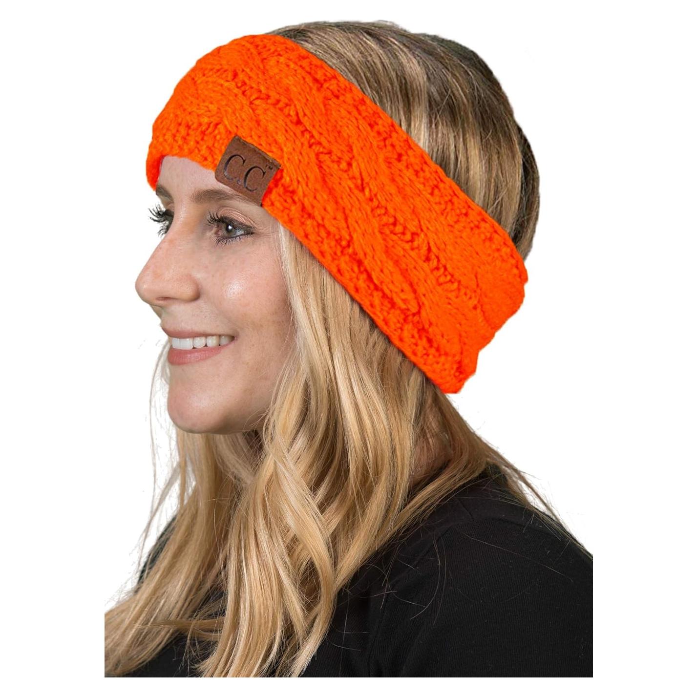 Diadema Calentadora de Oídos Funky Junque Naranja para Mujeres