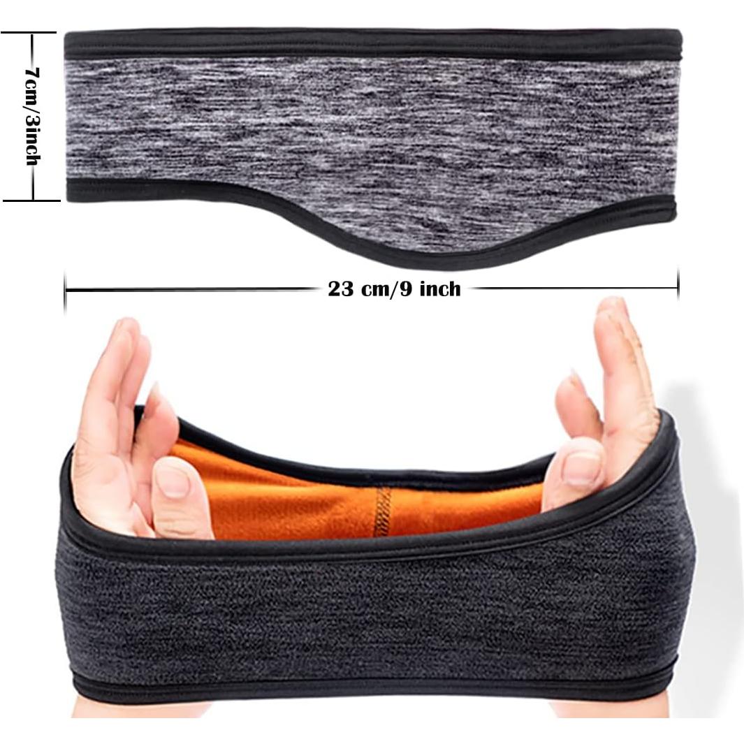 Paquete de 2 Orejeras Gruesas de Forro Polar para Invierno