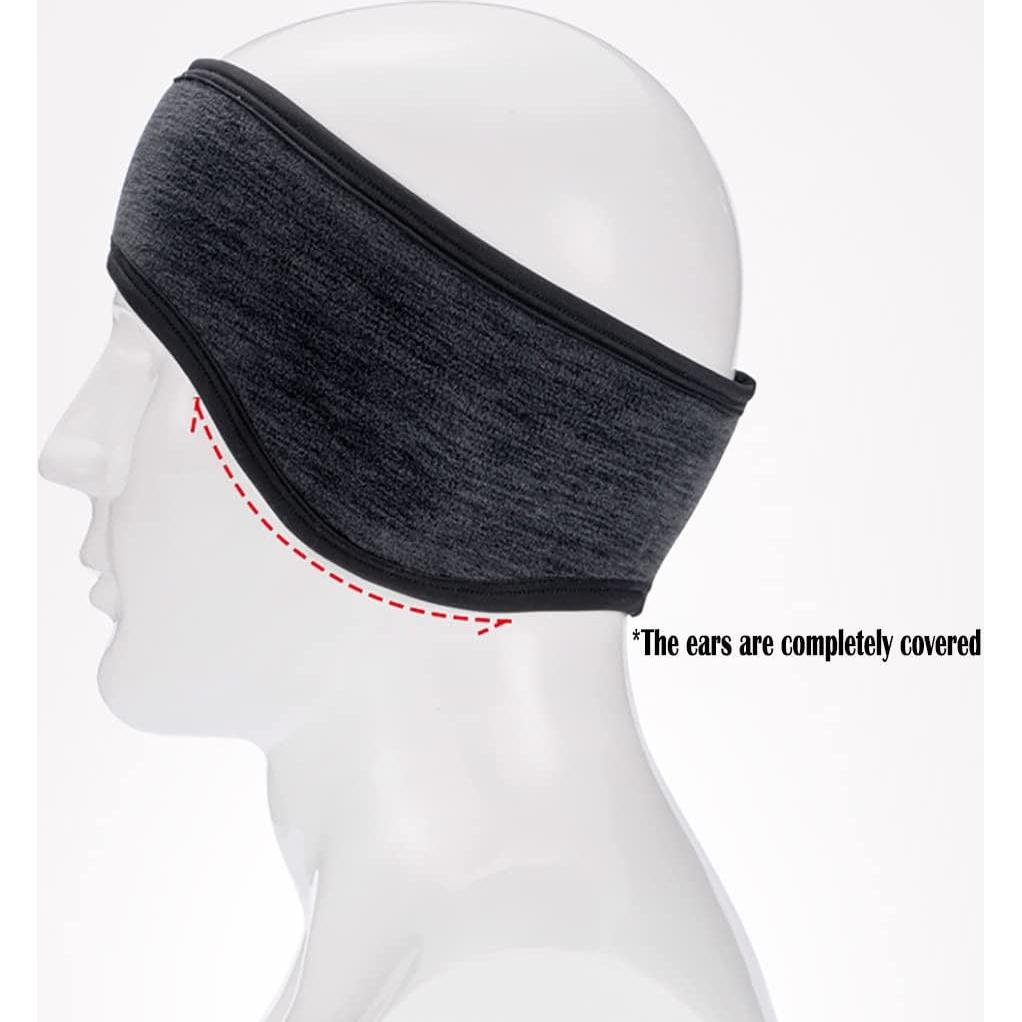 Paquete de 2 Orejeras Gruesas de Forro Polar para Invierno