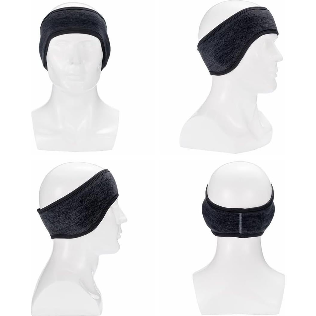 Paquete de 2 Orejeras Gruesas de Forro Polar para Invierno