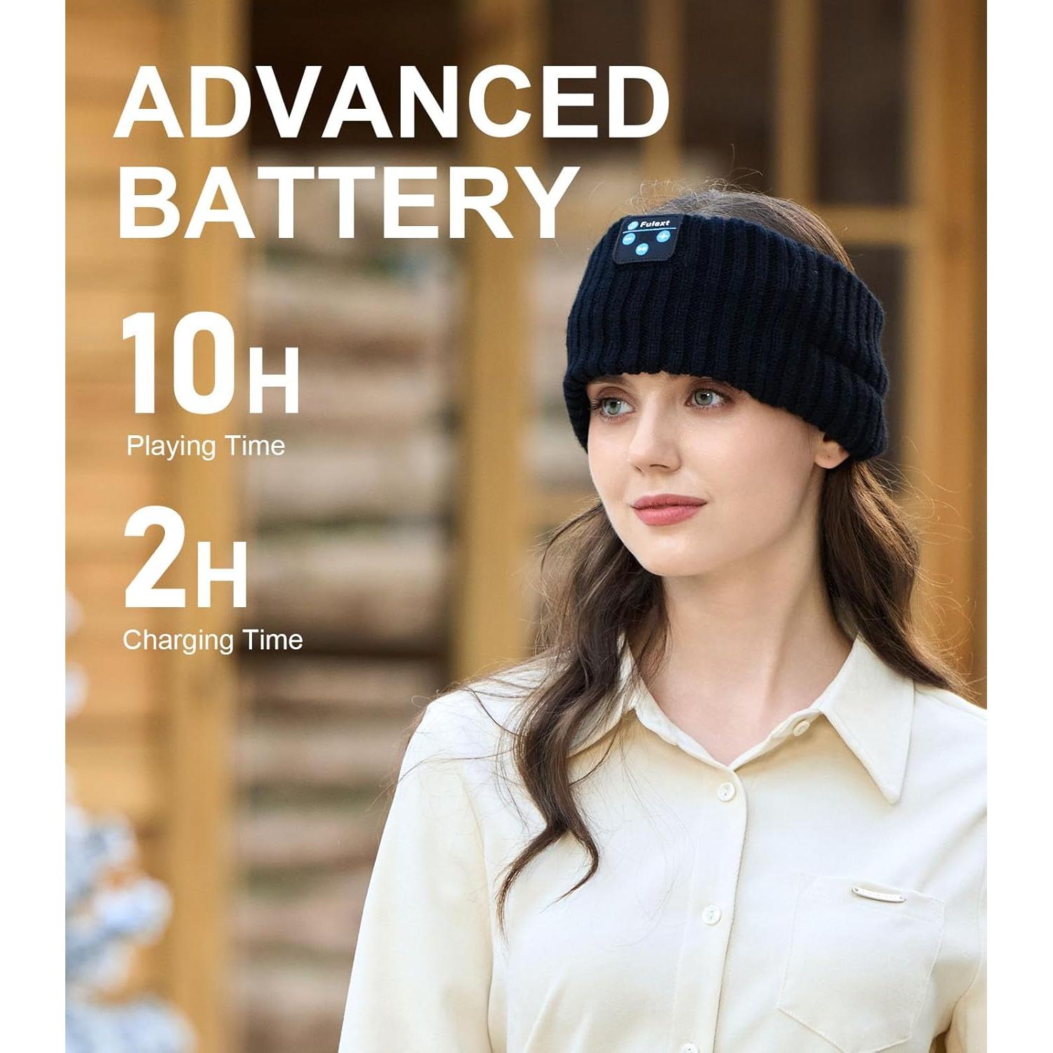 Beanie Bluetooth Fulext Calentador de Oídos Negro-Gris