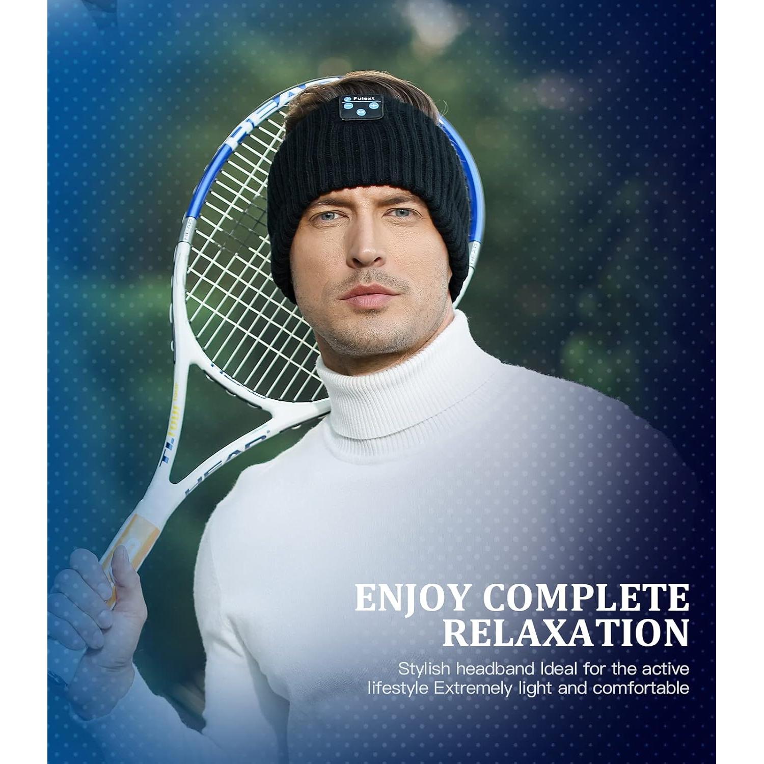 Beanie Bluetooth Fulext Calentador de Oídos Negro-Gris