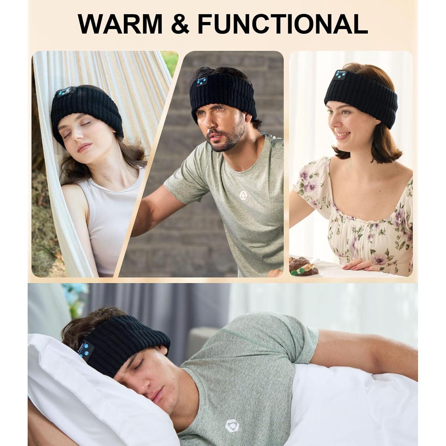 Beanie Bluetooth Fulext Calentador de Oídos Negro-Gris