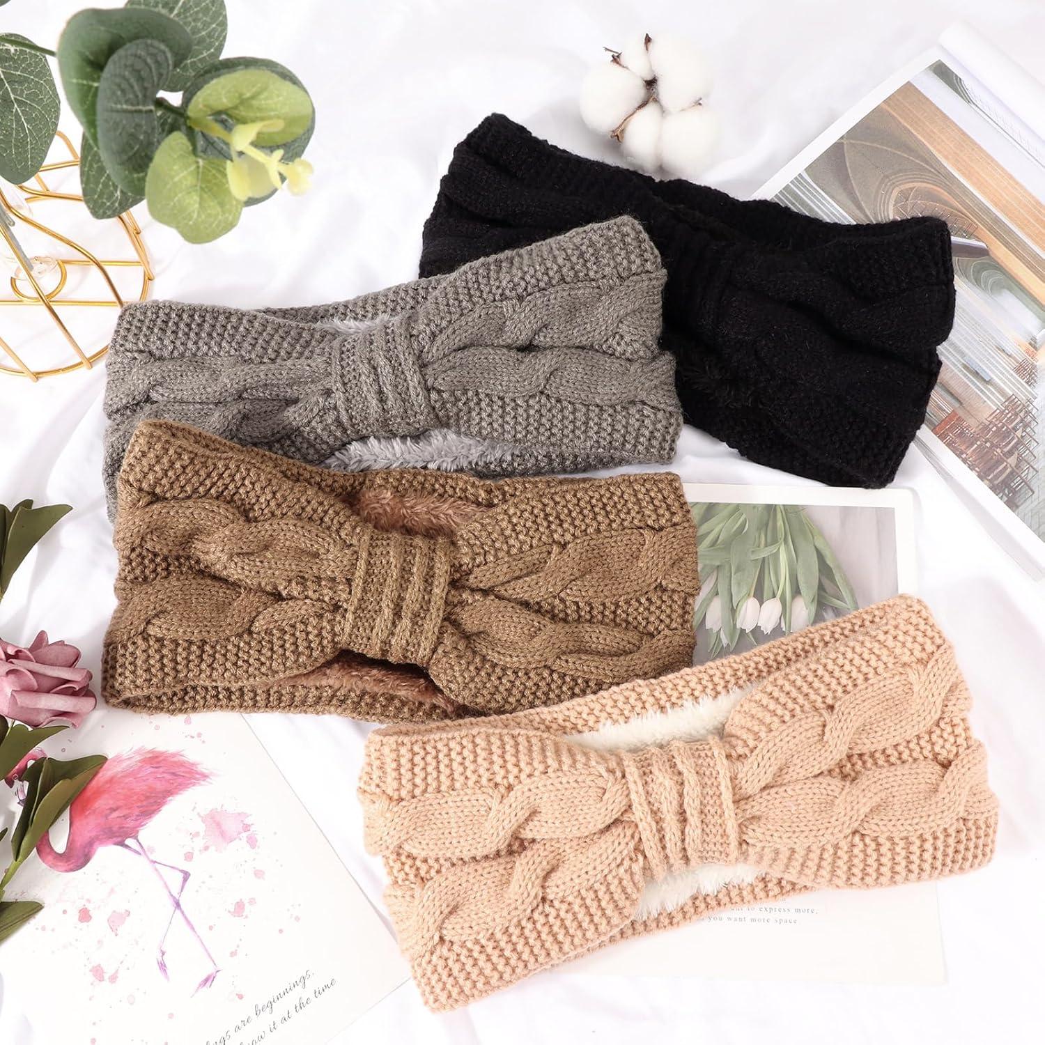 Banda para la Cabeza DRESHOW Mujer Invierno Forrada de Felpa