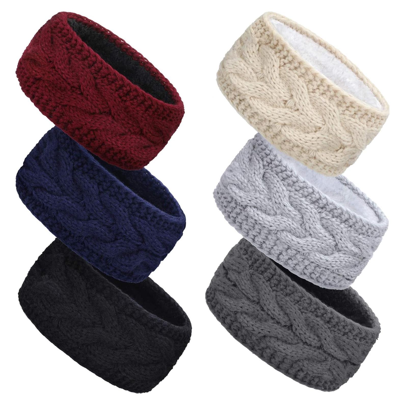 Diademas de Invierno WILLBOND 6 Piezas Forro Polar Mujeres