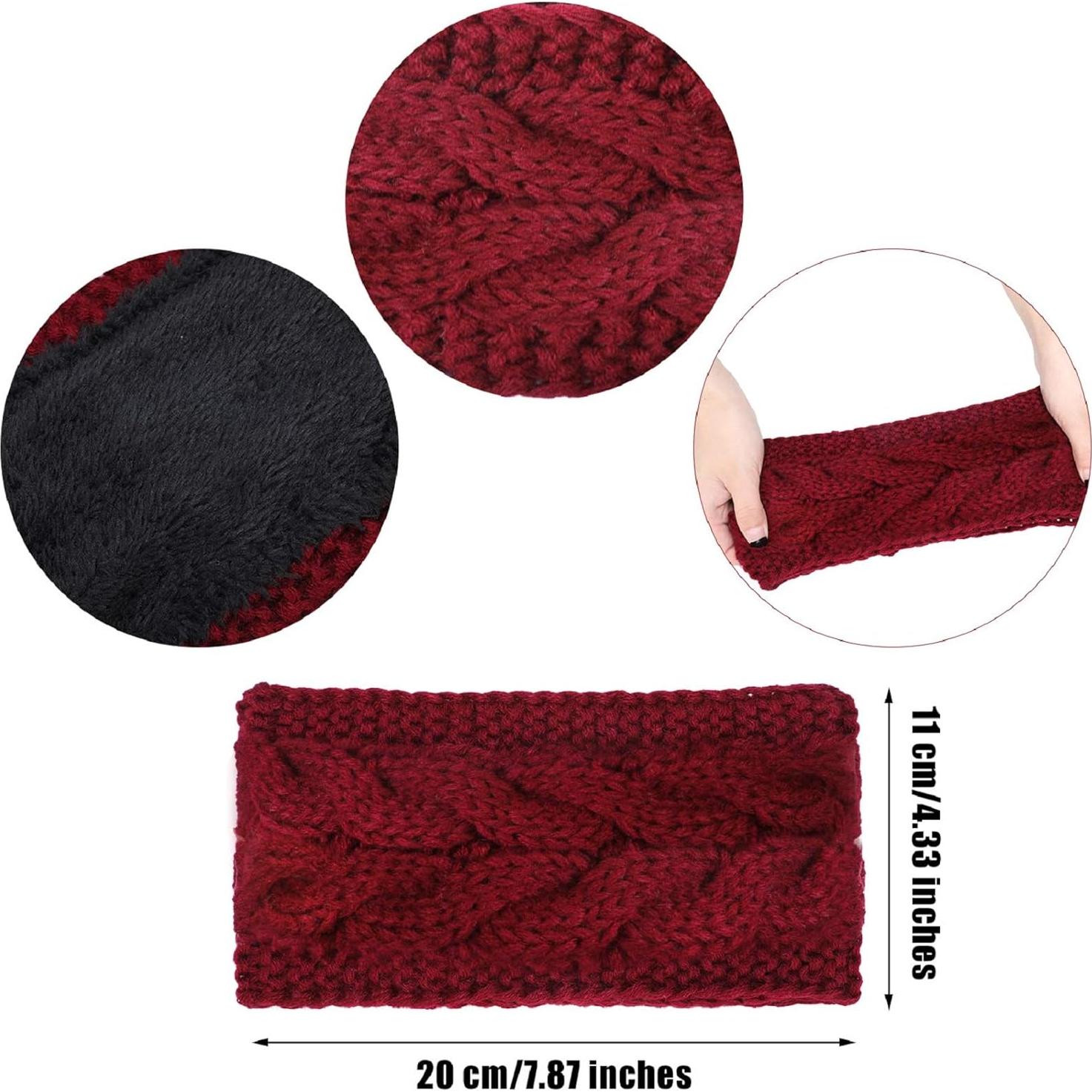 Diademas de Invierno WILLBOND 6 Piezas Forro Polar Mujeres