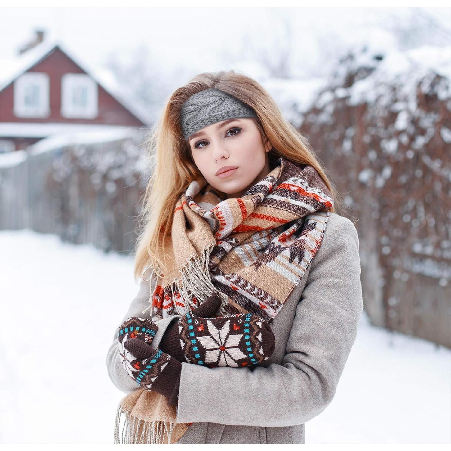 Diademas de Invierno WILLBOND 6 Piezas Forro Polar Mujeres