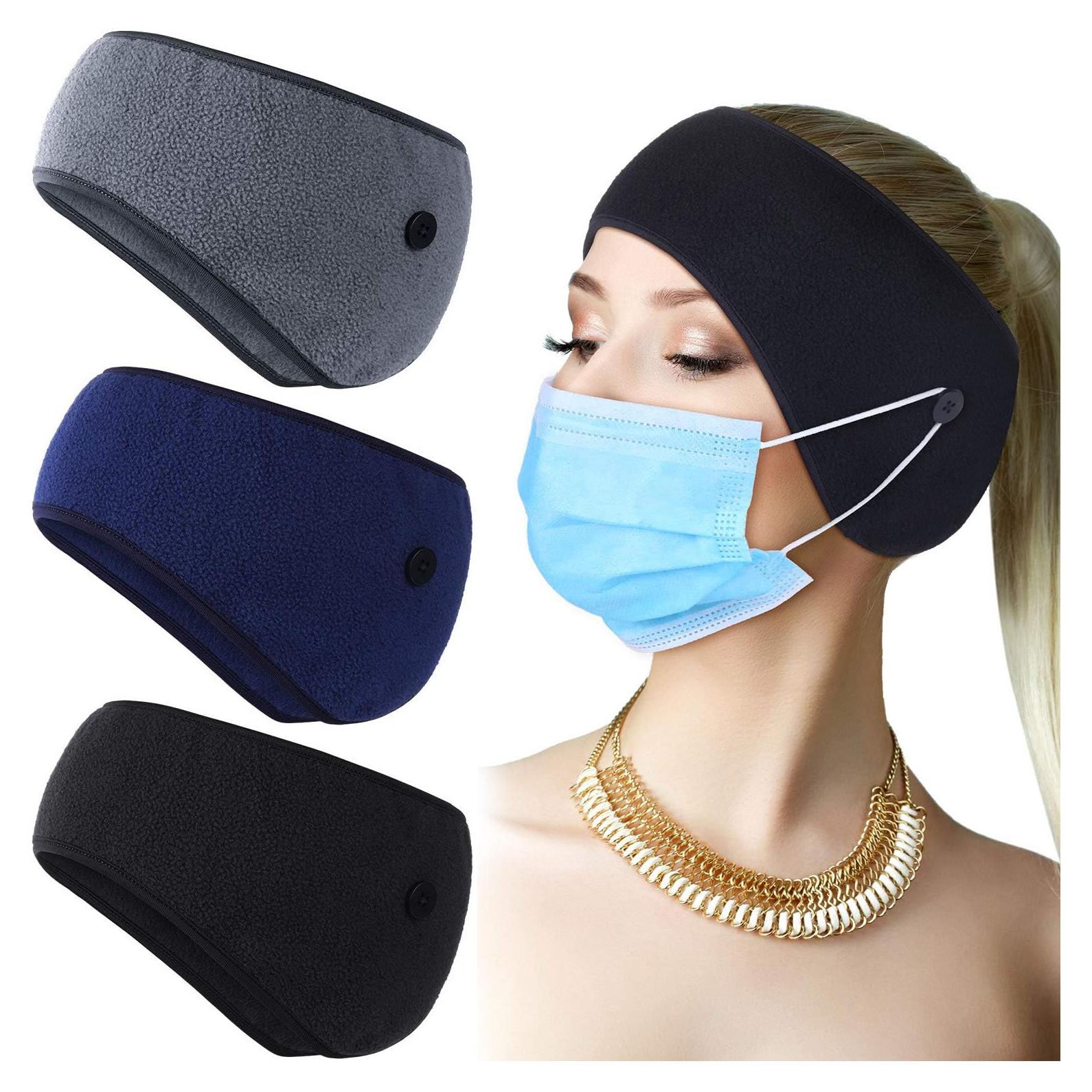 Calentadores de Oídos de Forro Polar Geyoga 3 Pcs Invierno