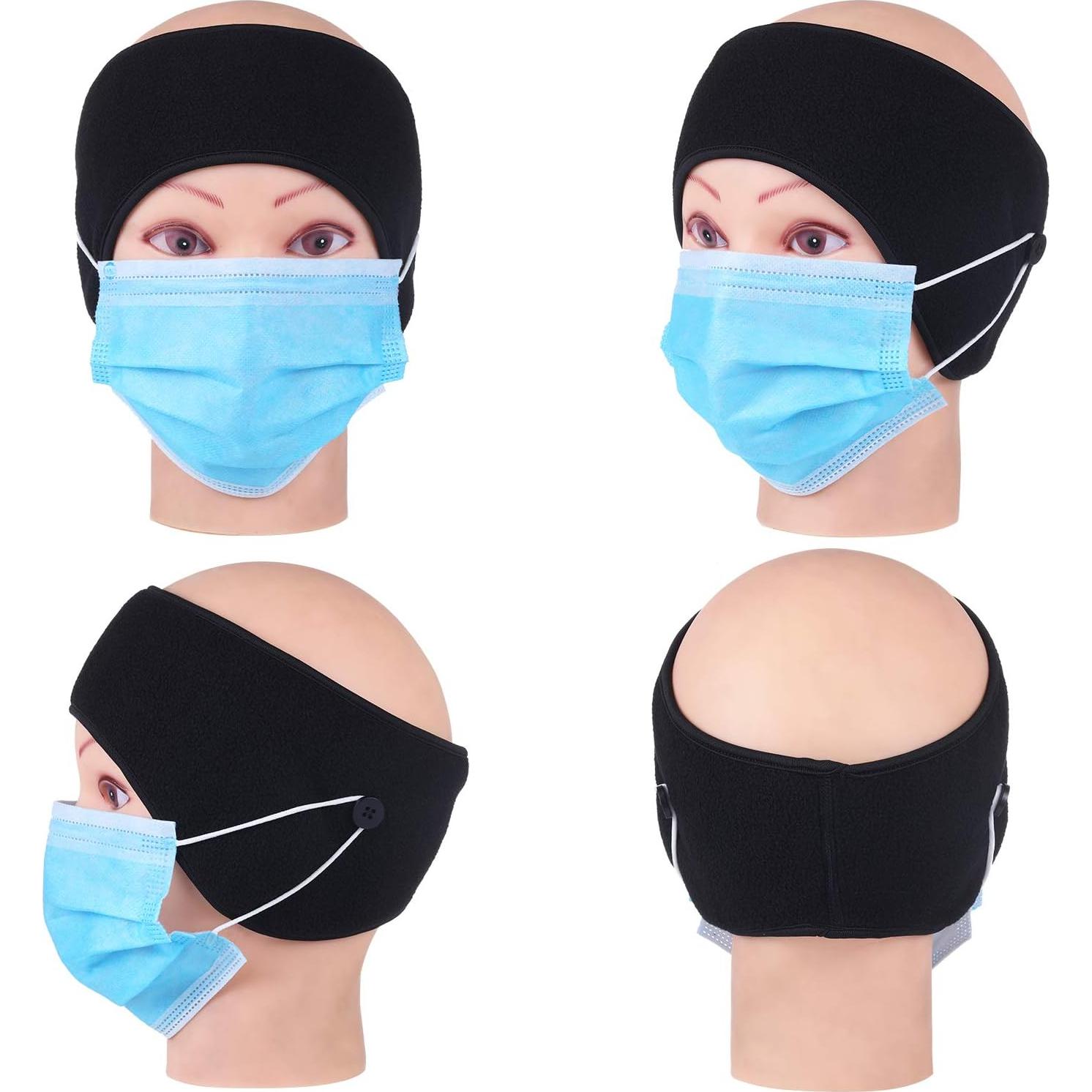 Calentadores de Oídos de Forro Polar Geyoga 3 Pcs Invierno