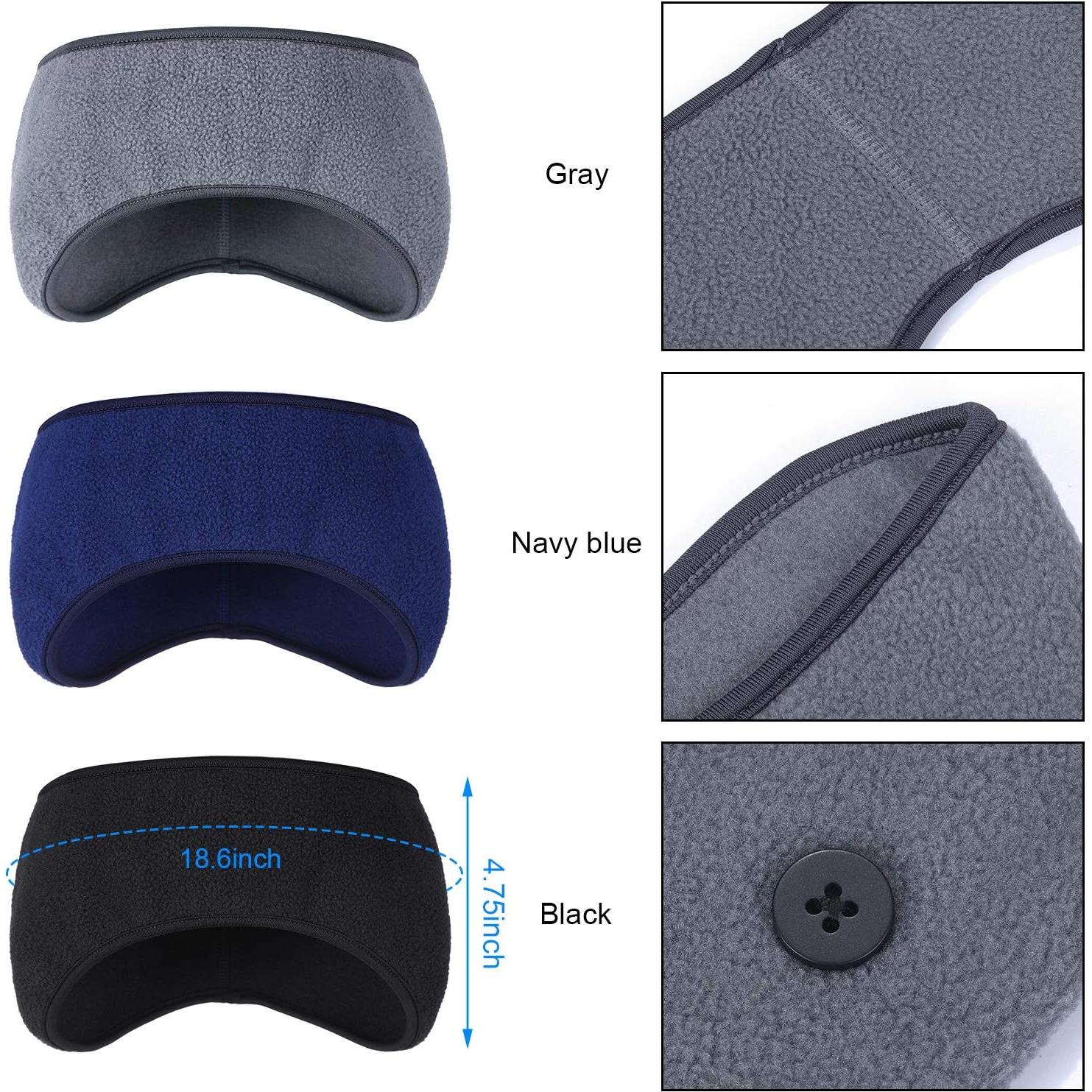 Calentadores de Oídos de Forro Polar Geyoga 3 Pcs Invierno