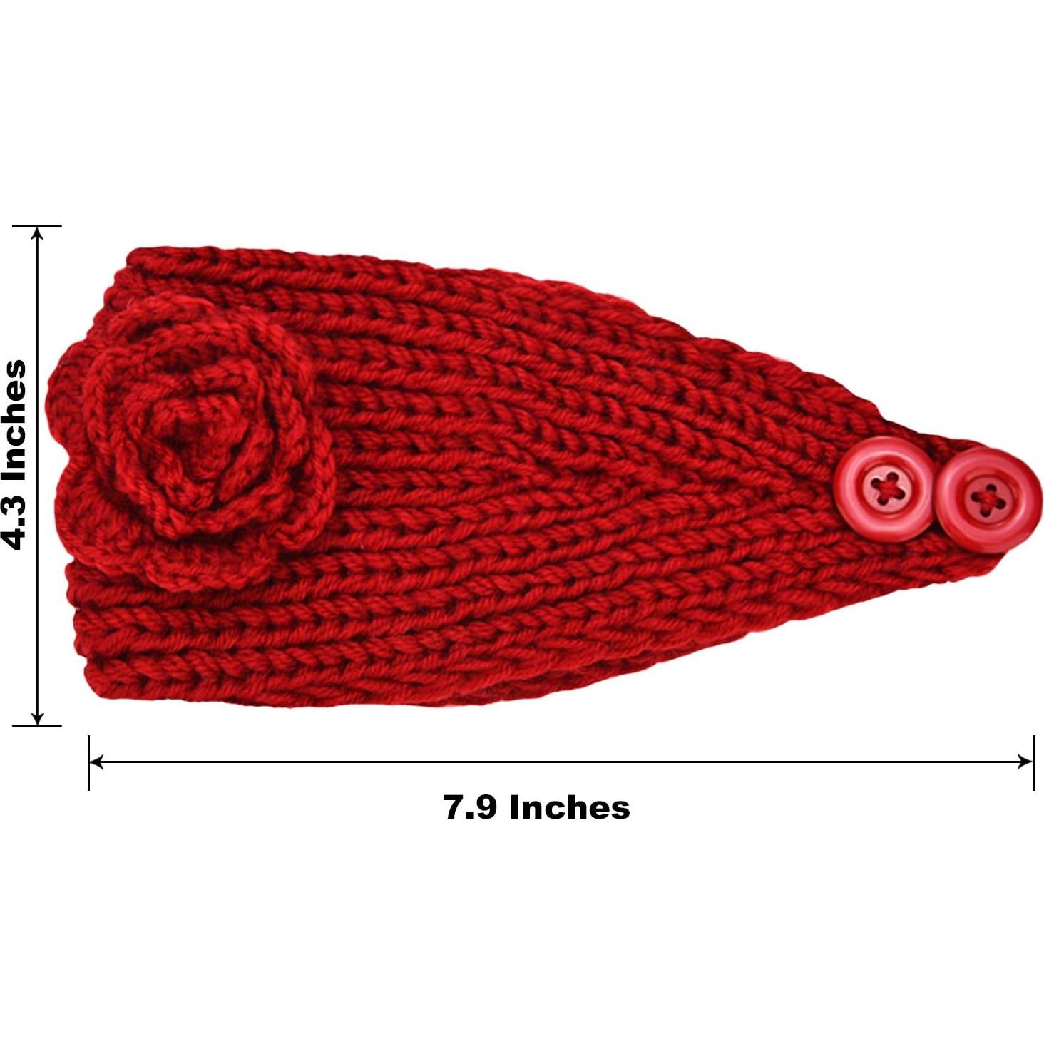 Diademas de Punto Grueso TecUnite 4 Piezas para Invierno