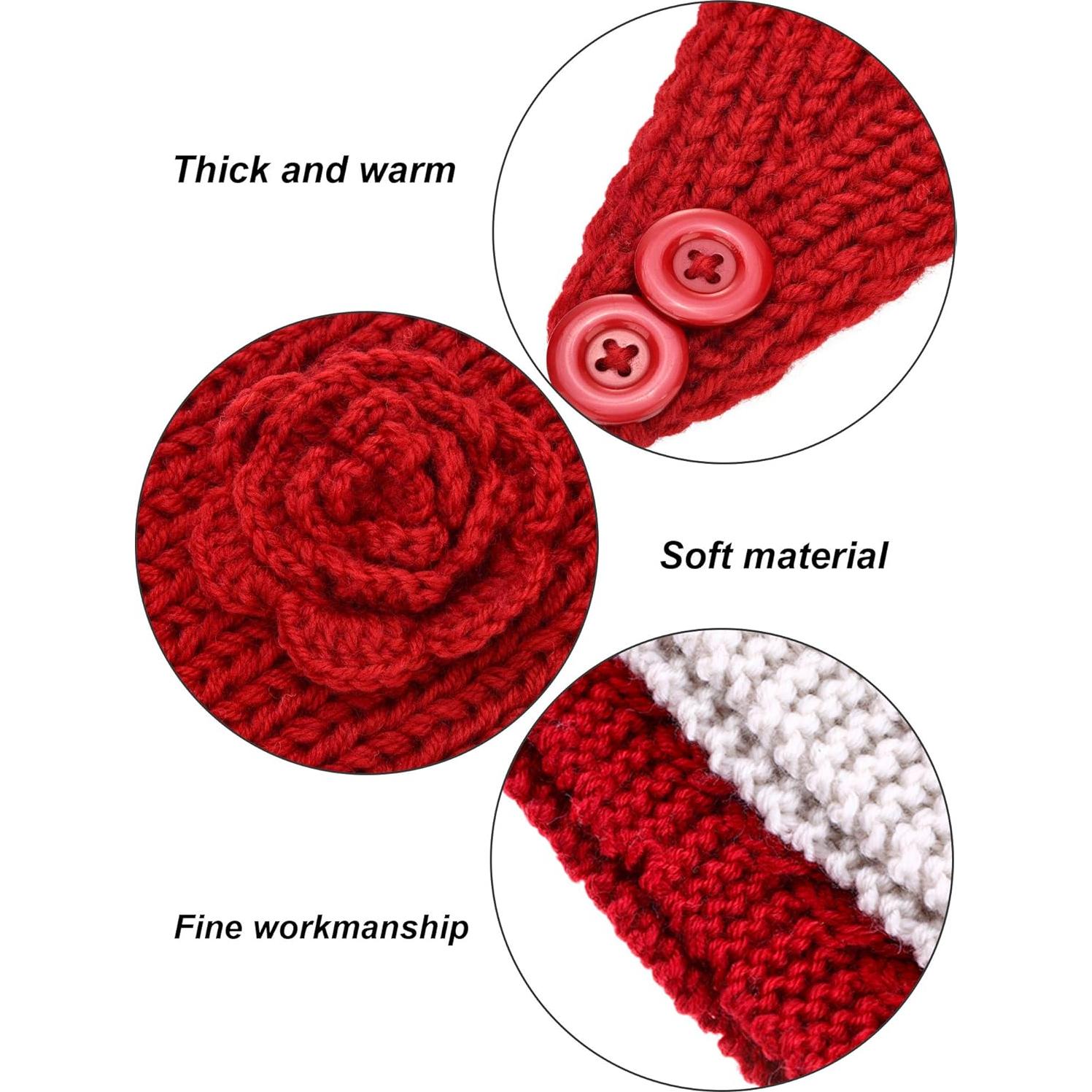 Diademas de Punto Grueso TecUnite 4 Piezas para Invierno