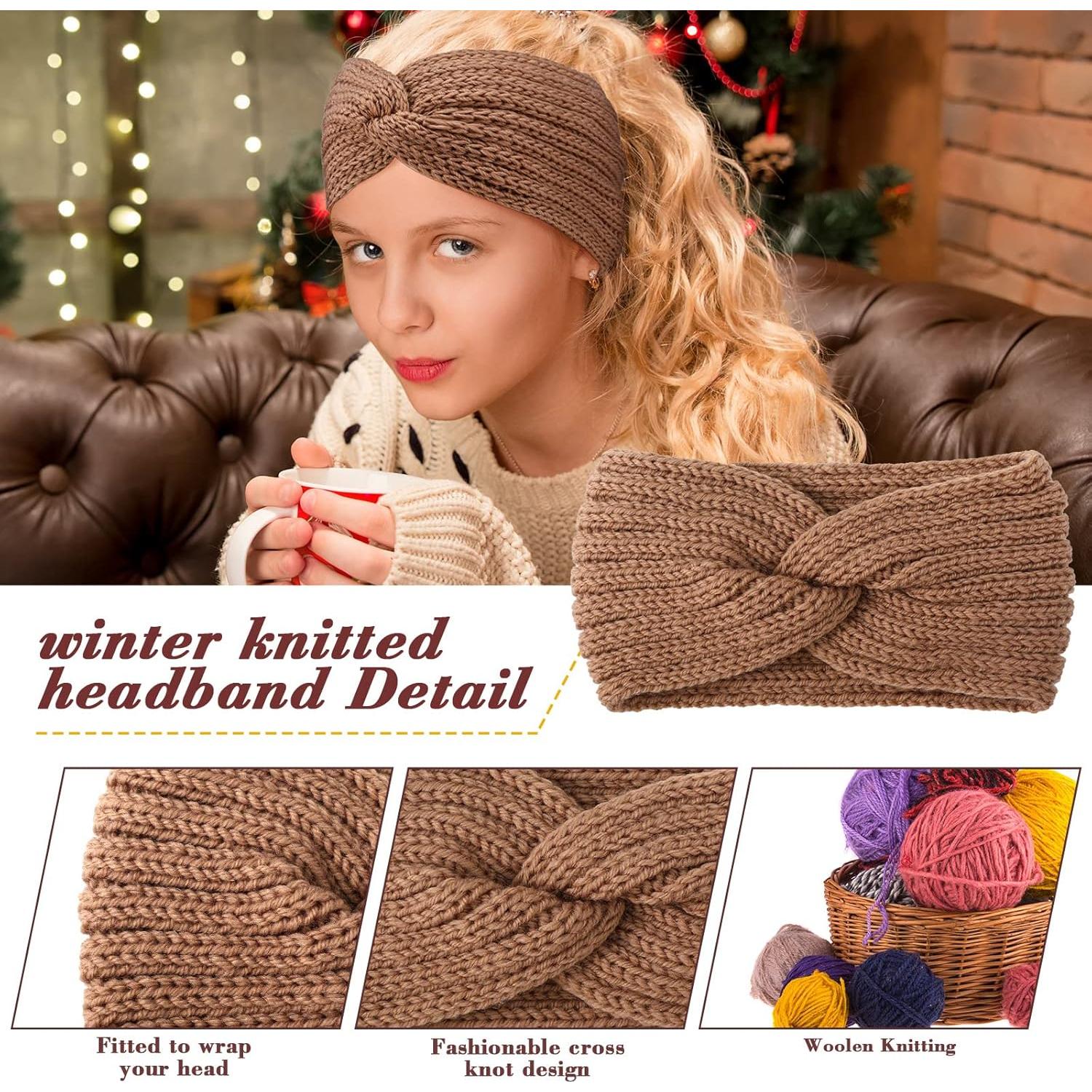 Diademas de Tejido de Invierno Jexine 36 Pcs Multicolor