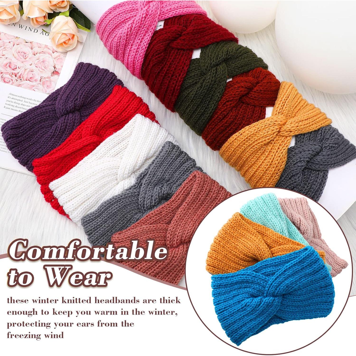 Diademas de Tejido de Invierno Jexine 36 Pcs Multicolor