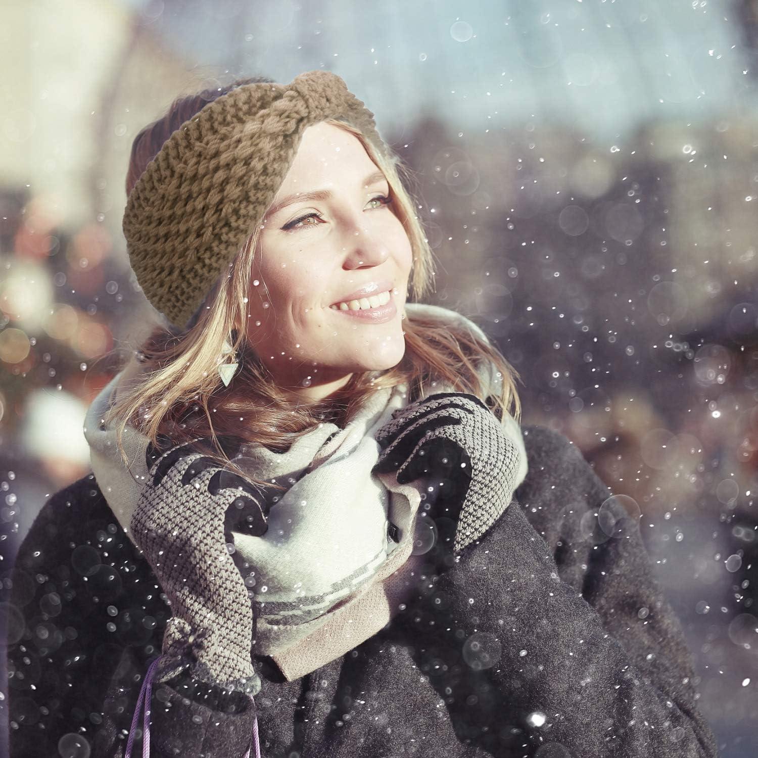 Diadema de Tejido de Ganchillo DRESHOW para Mujeres - Calentador de Oídos Invierno