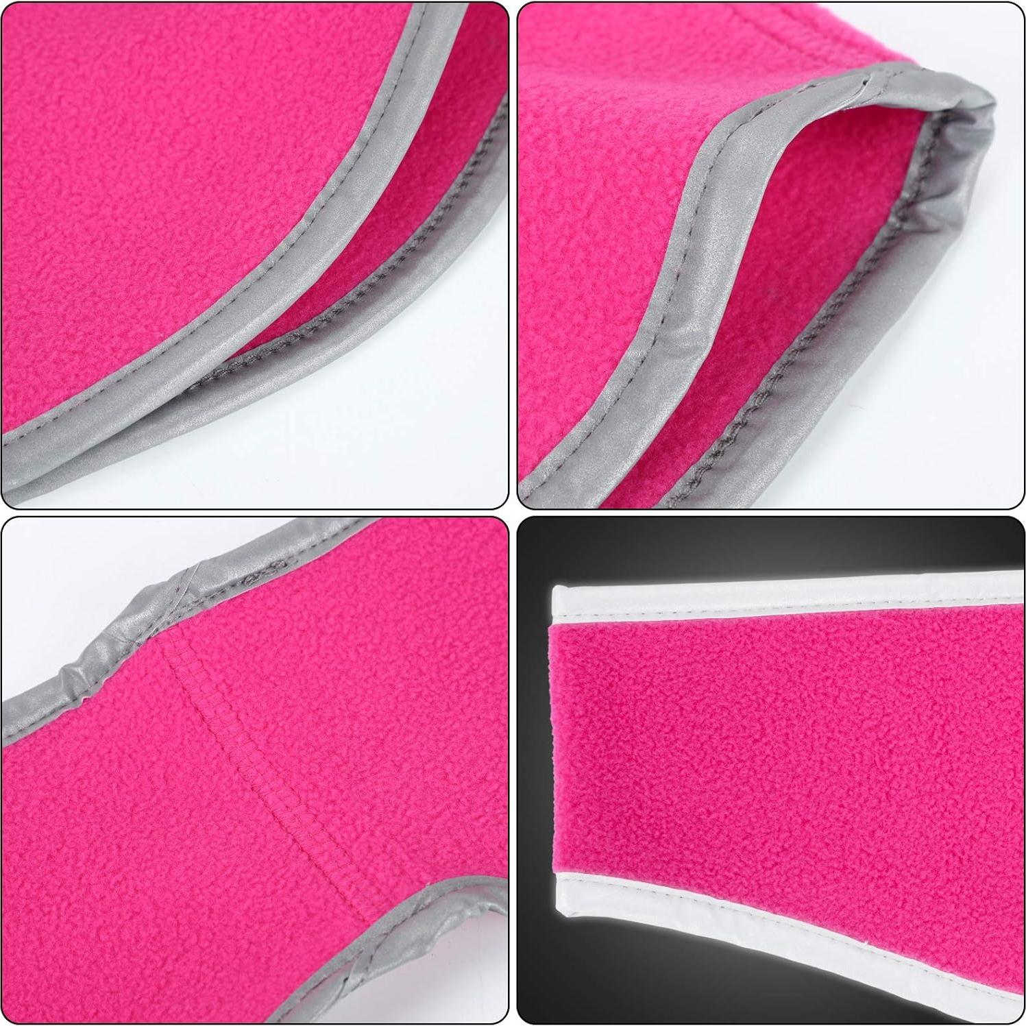 Banda para Correr Geyoga de Forro Polar Rosa Fluorescente