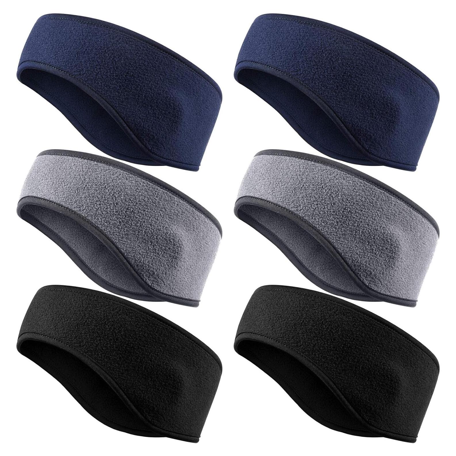 6 Diademas Térmicas de Forro Polar para Niños 4-12 Años