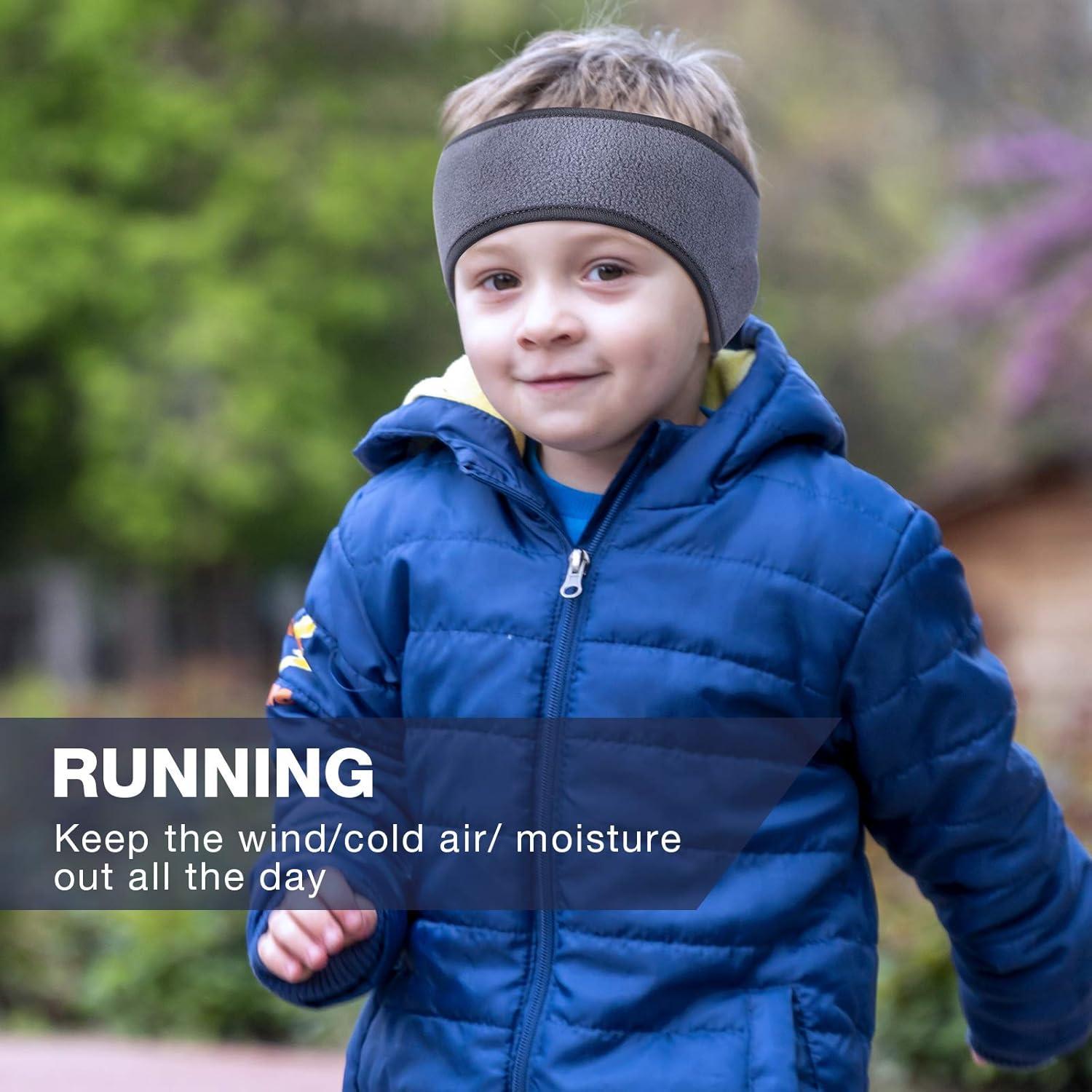 6 Diademas Térmicas de Forro Polar para Niños 4-12 Años