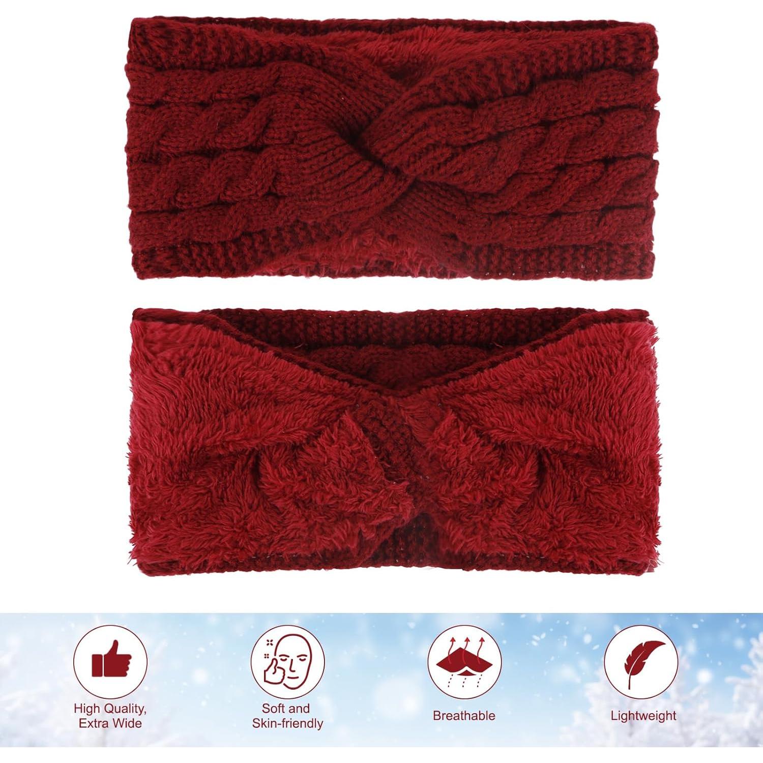 Diademas de Invierno CAVETEE 4 Piezas para Mujeres