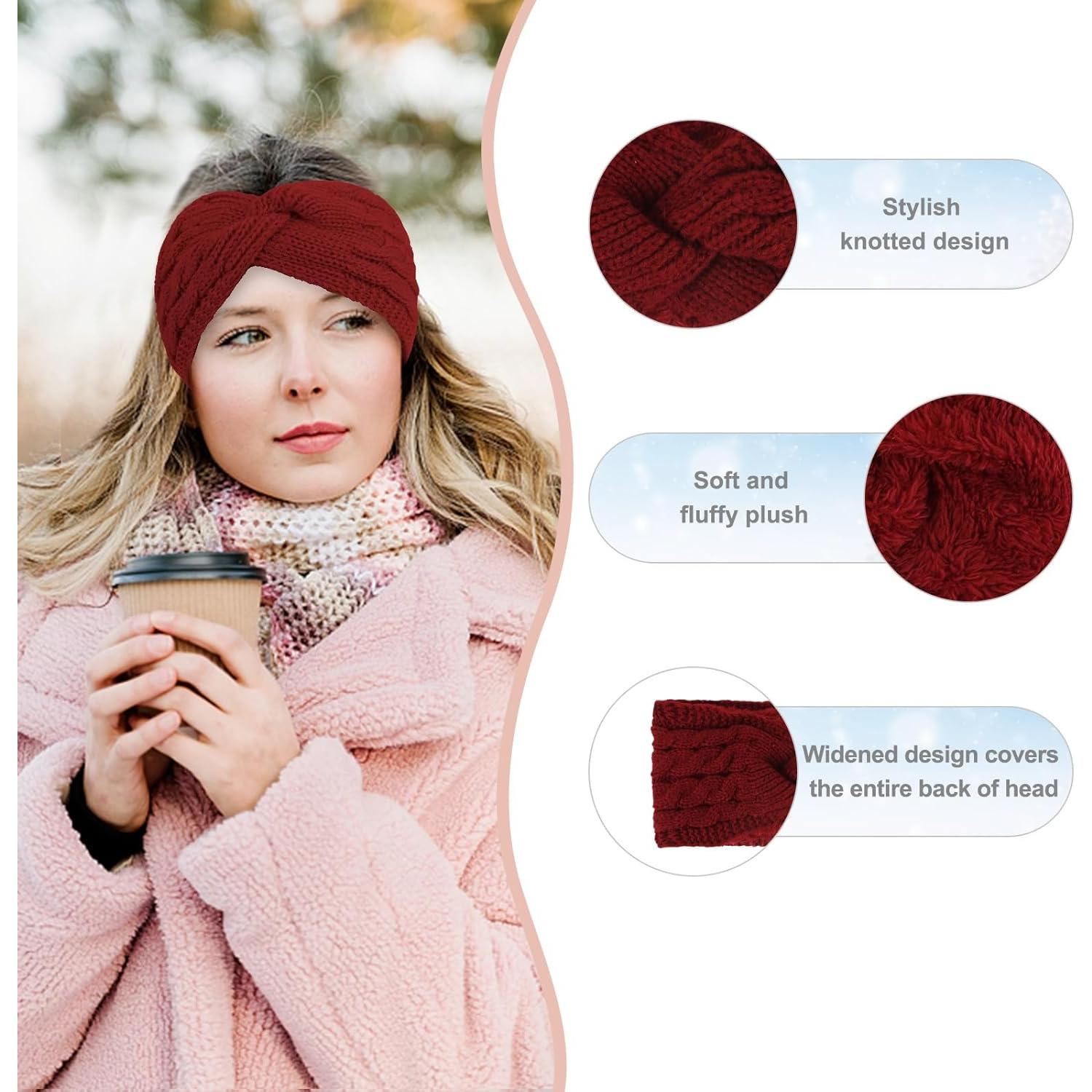 Diademas de Invierno CAVETEE 4 Piezas para Mujeres