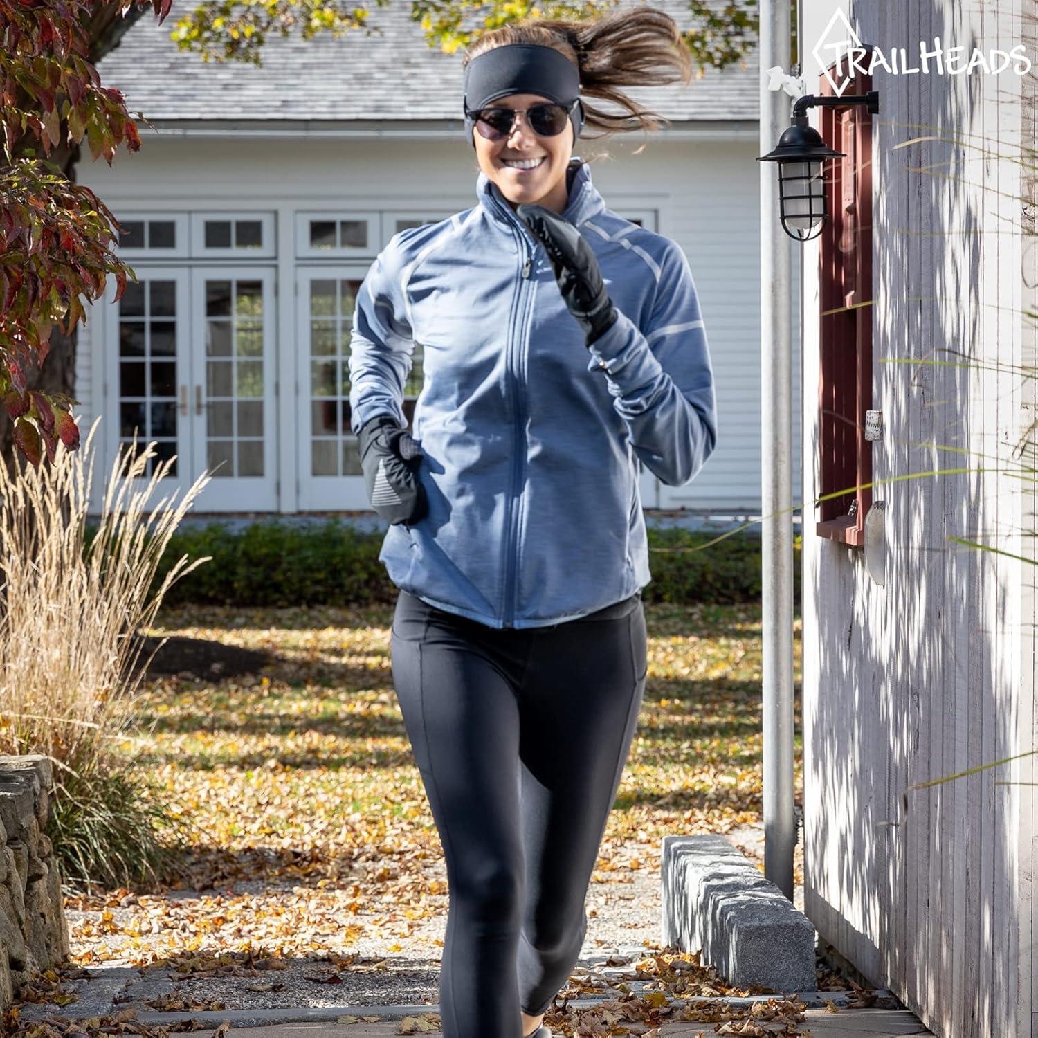 Cinta para la cabeza TrailHeads negra con ranuras para gafas