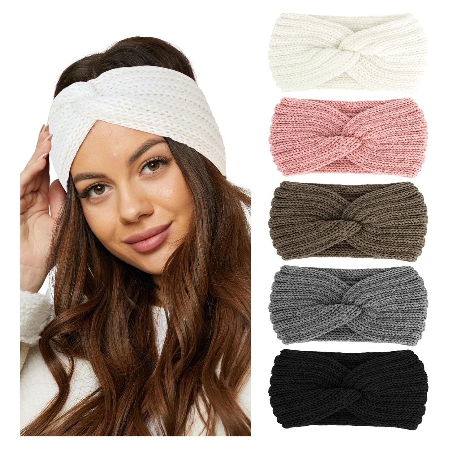 Diademas de Invierno CIEHER 5 Piezas Tejidas para Mujeres