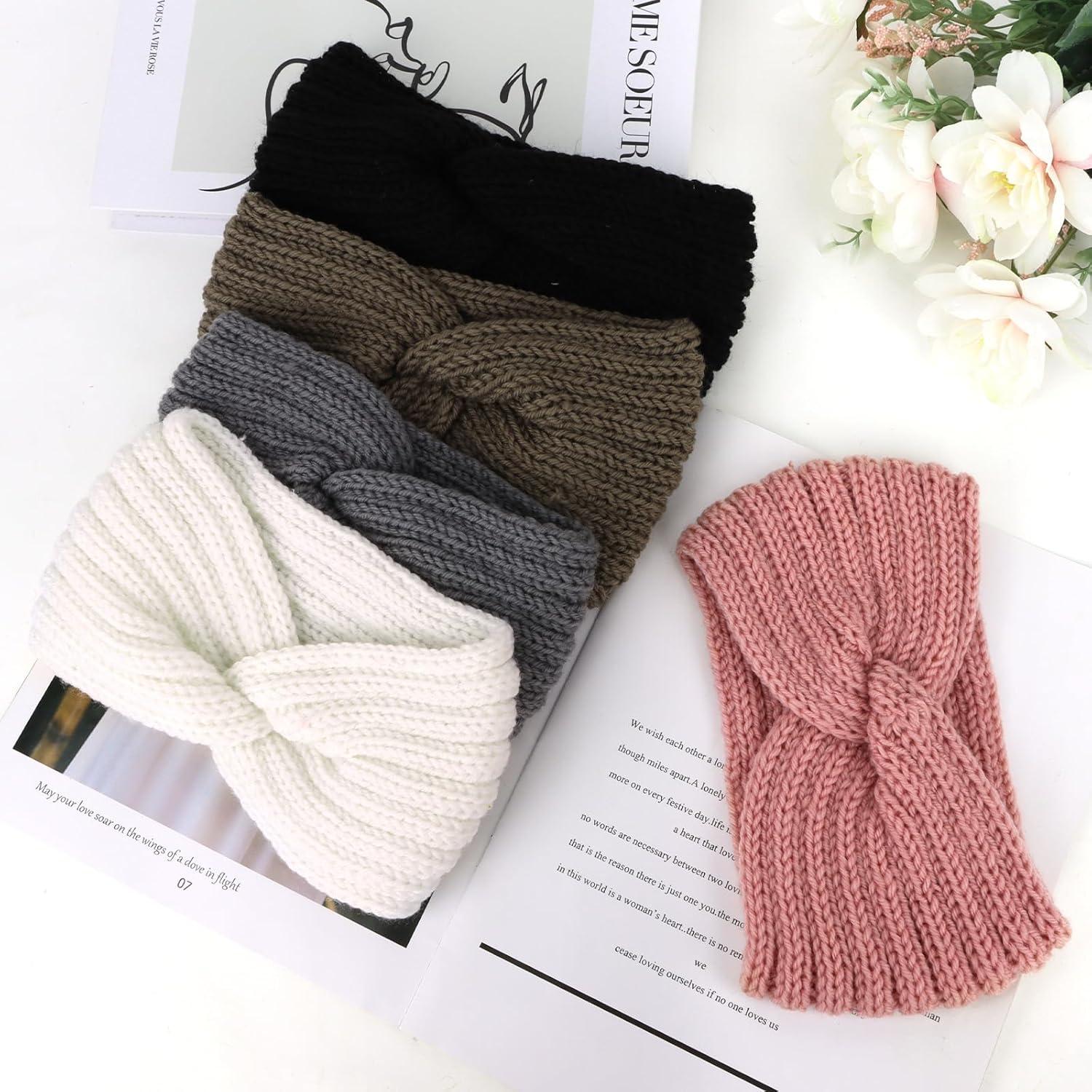 Diademas de Invierno CIEHER 5 Piezas Tejidas para Mujeres