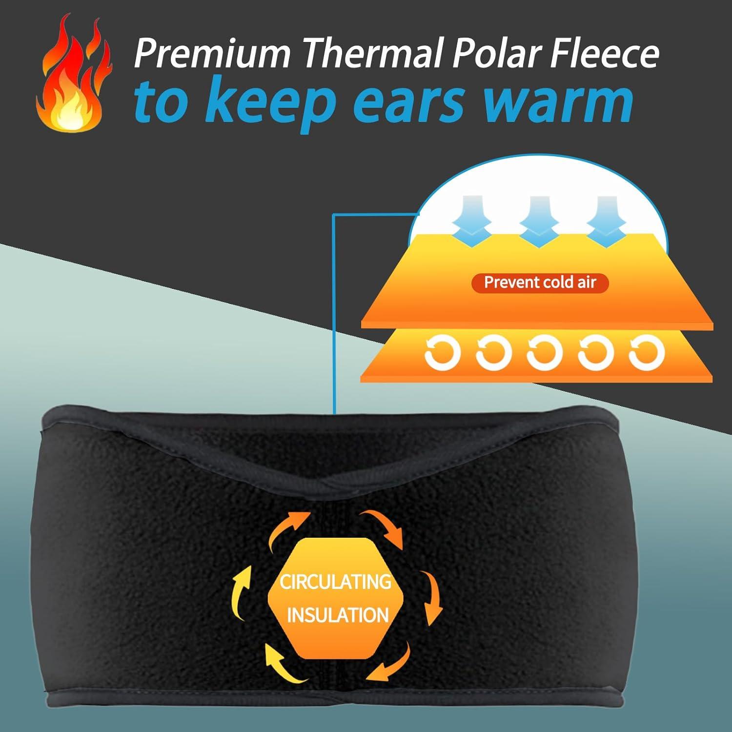 Diadema Calentadora de Oídos Renil para Invierno - Negro
