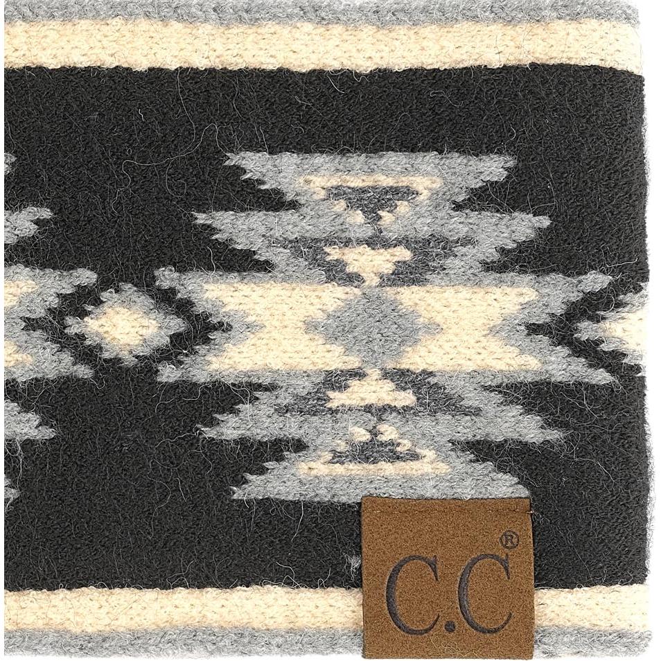 Diadema de Invierno C.C con Patrón del Suroeste - Negro