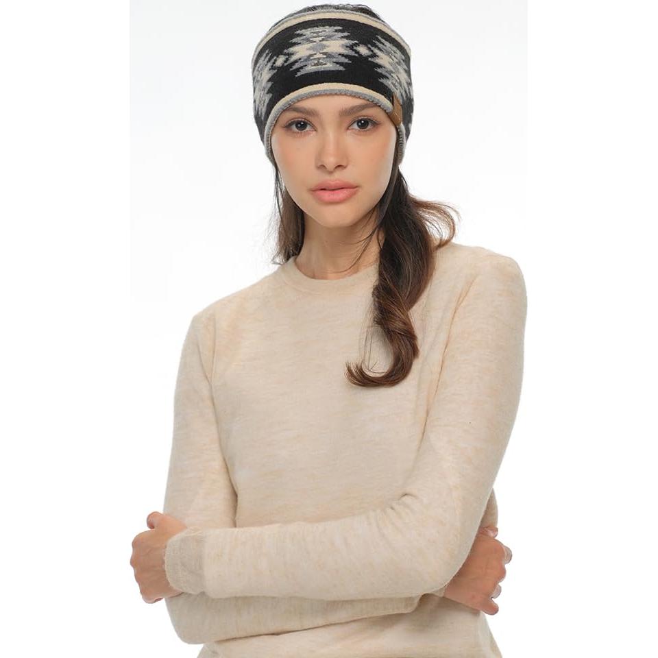 Diadema de Invierno C.C con Patrón del Suroeste - Negro