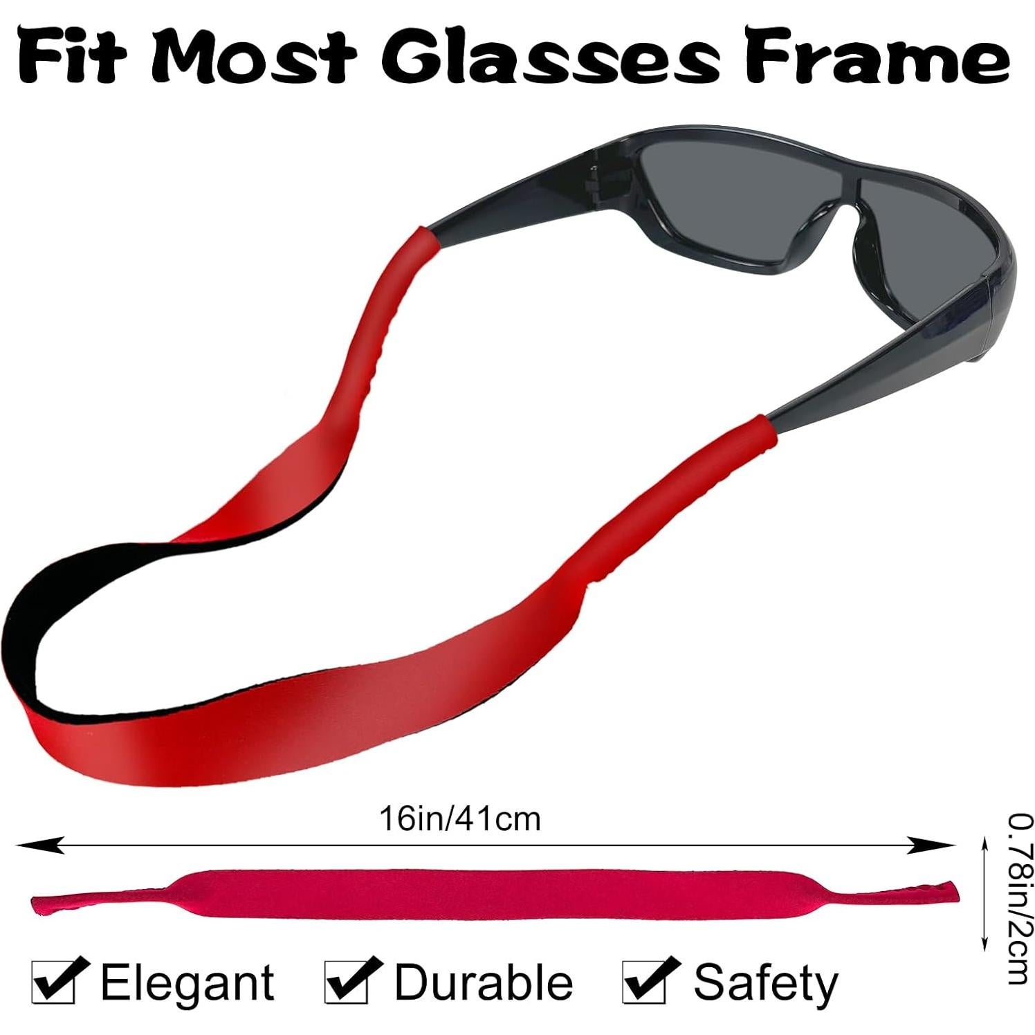 Paquete de 6 correas flotantes de neopreno para gafas