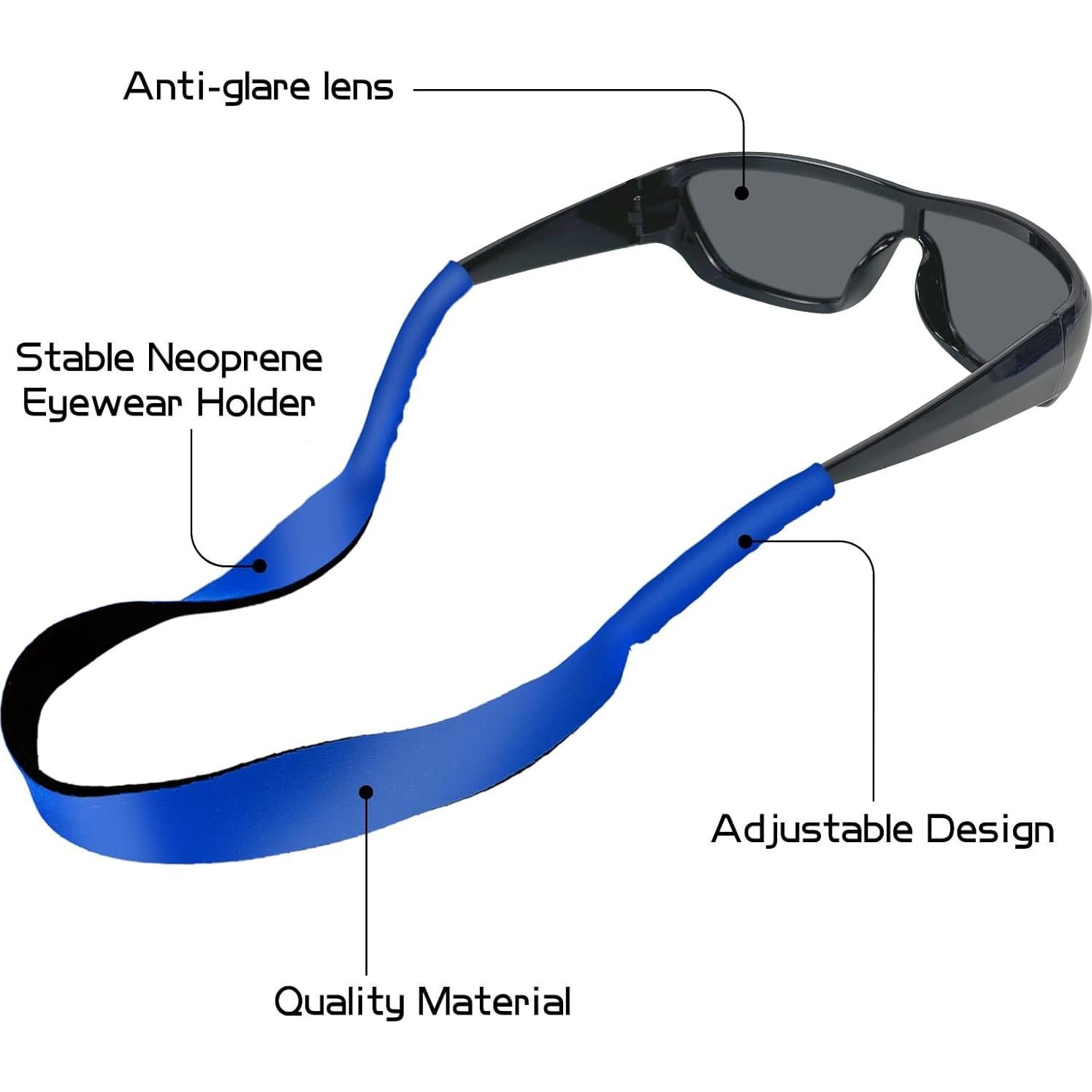 Paquete de 6 correas flotantes de neopreno para gafas