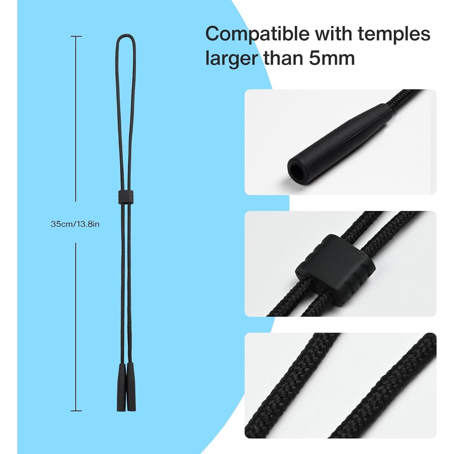 Correa Ajustable para Gafas Antideslizante GS001 - Negro