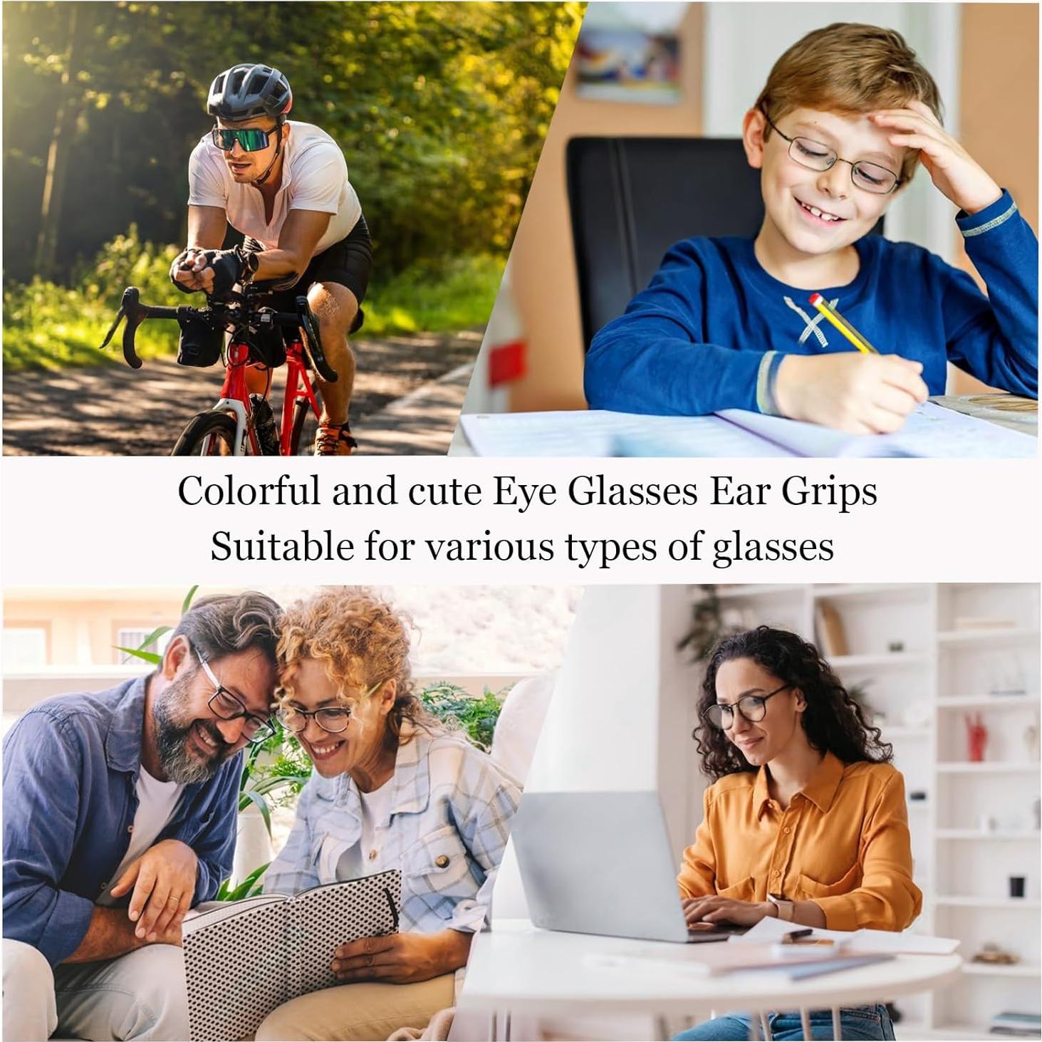 24 Pares de Sujetadores de Gafas de Silicona Multicolores