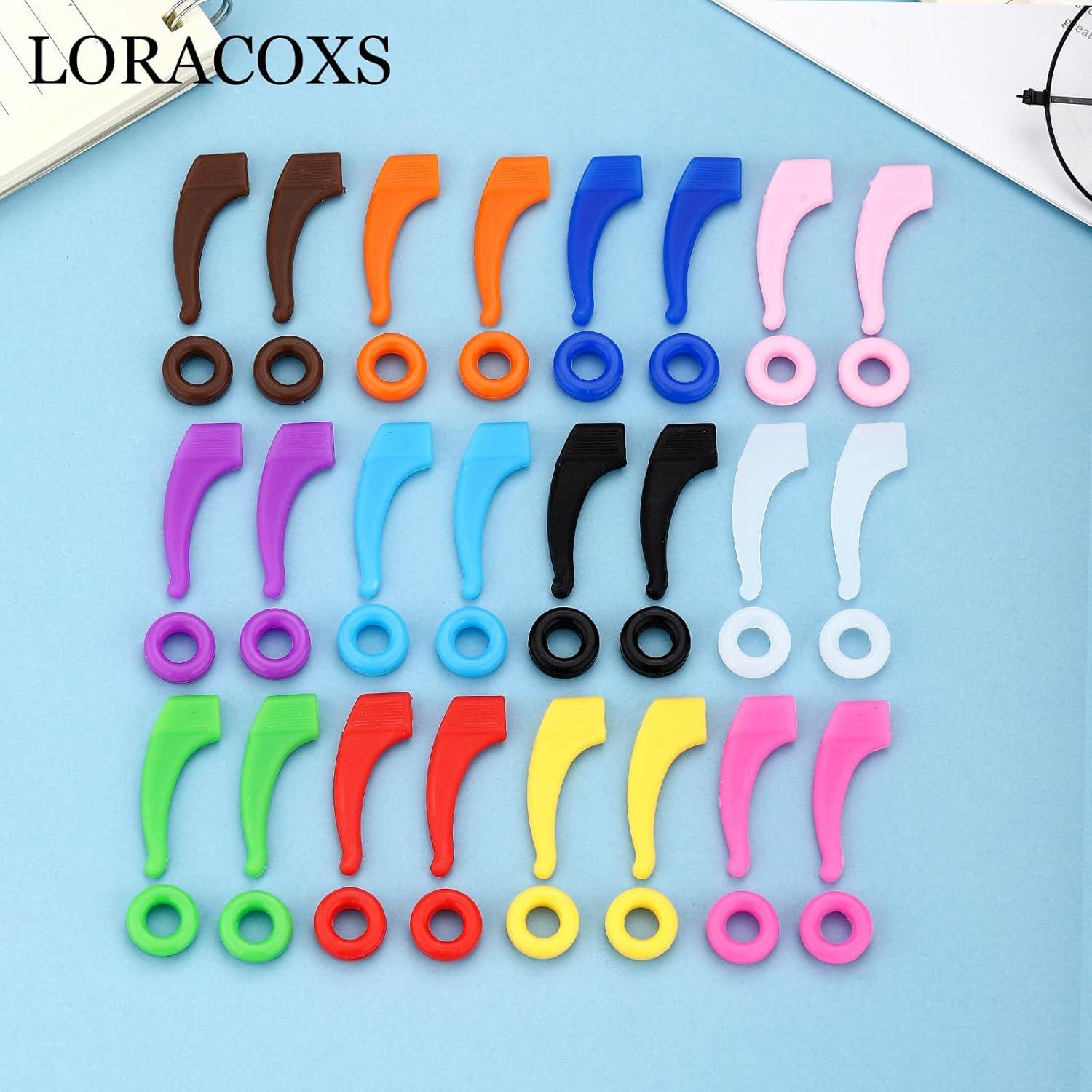 24 Pares de Sujetadores de Gafas de Silicona Multicolores