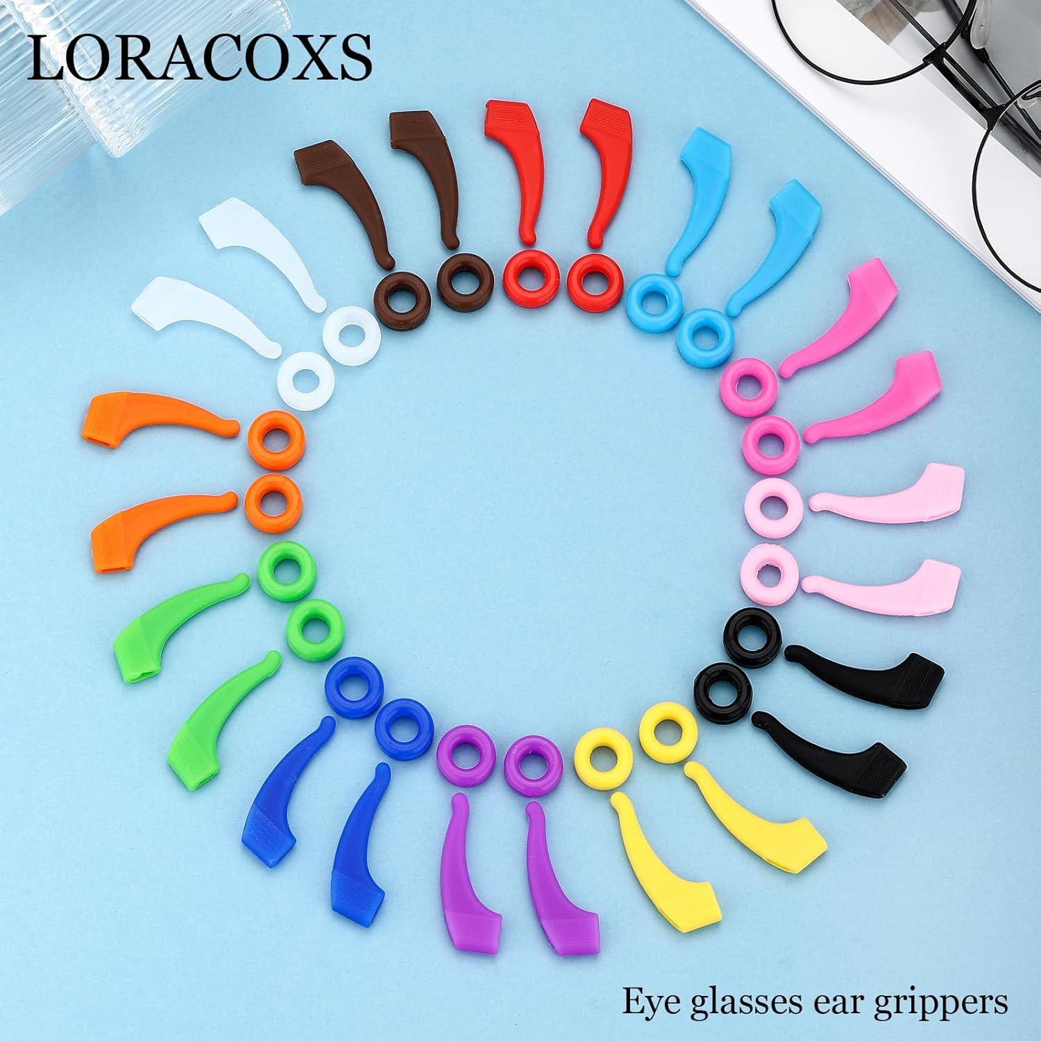 24 Pares de Sujetadores de Gafas de Silicona Multicolores