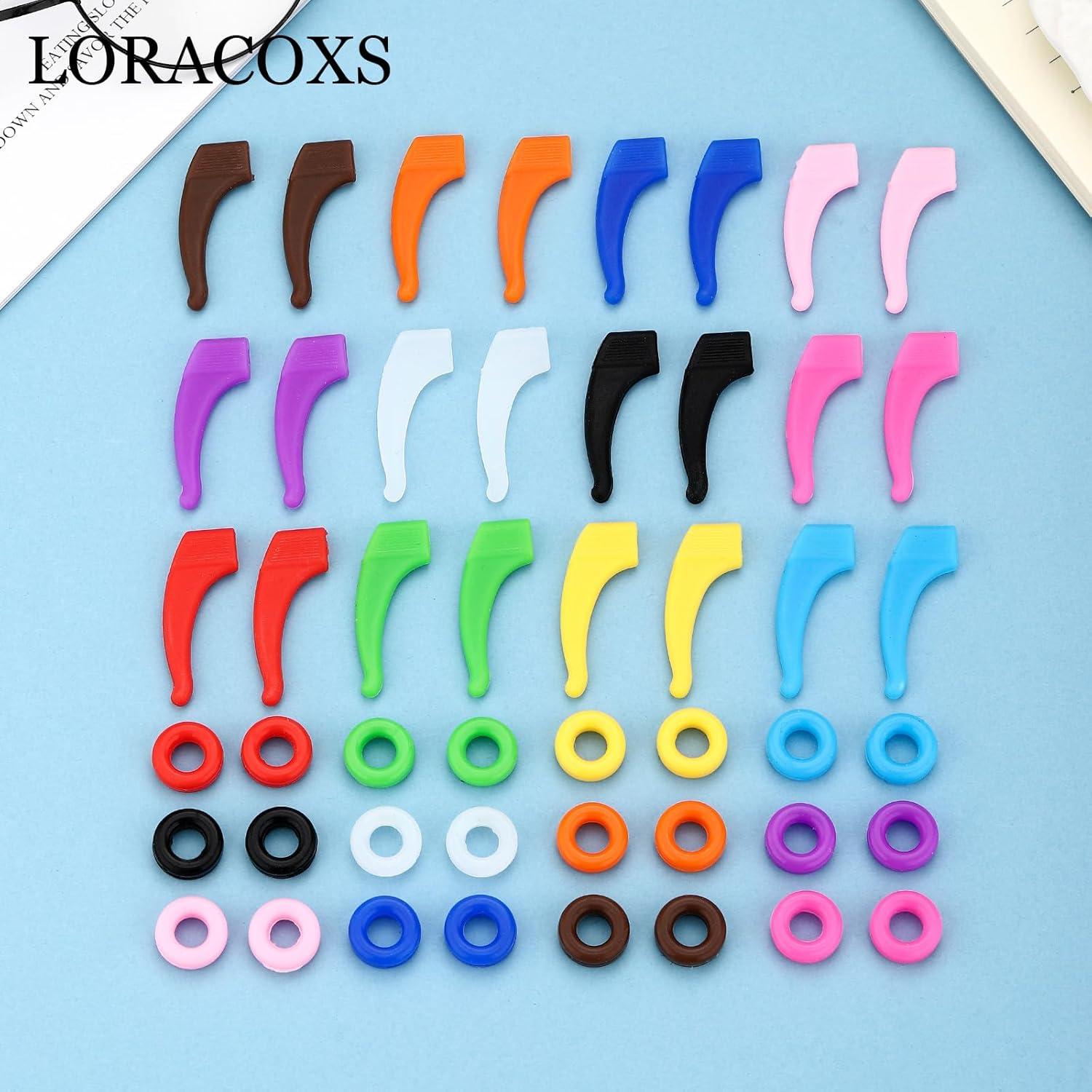 24 Pares de Sujetadores de Gafas de Silicona Multicolores