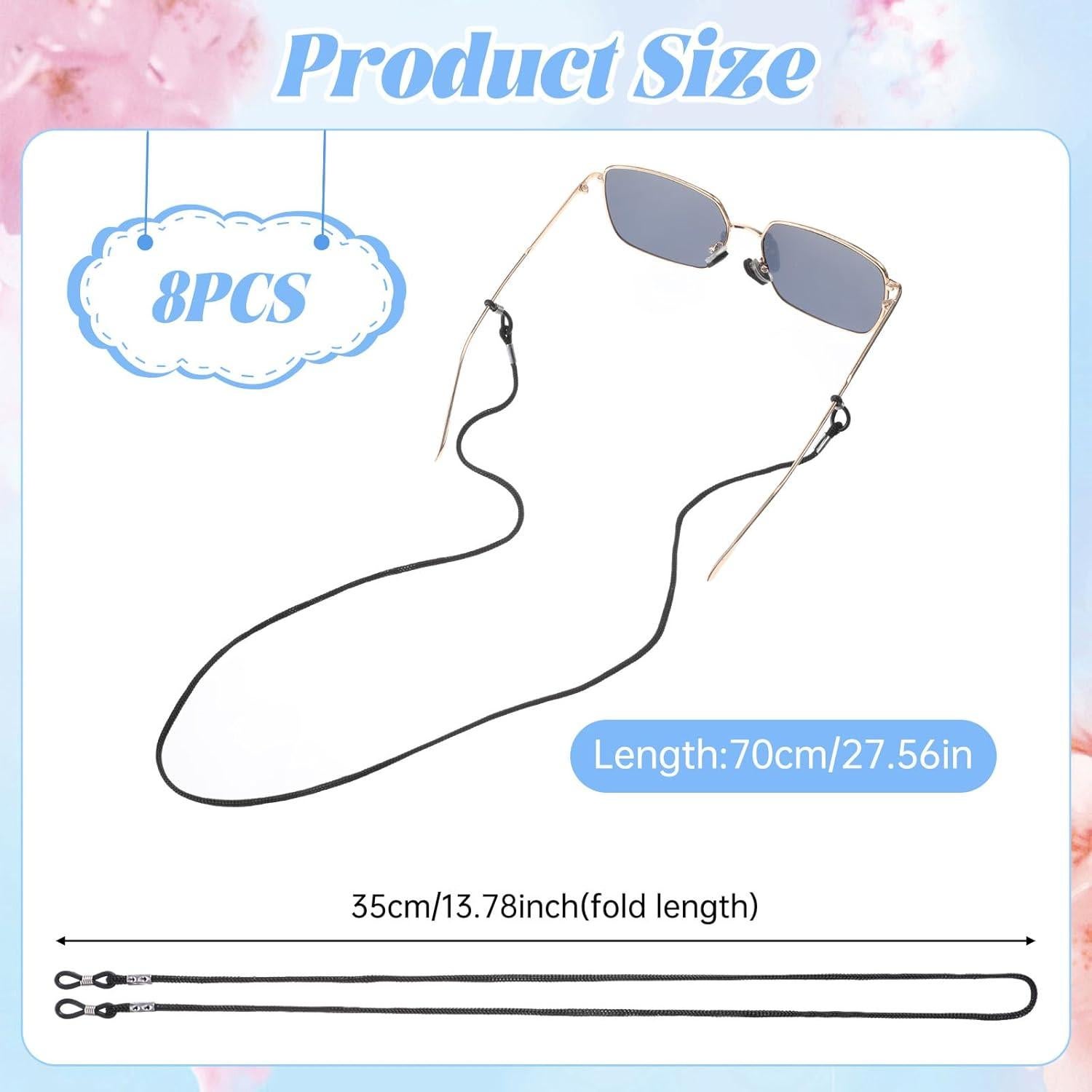 8 Correas Antideslizantes para Gafas Aiyorse - Soporte Deportivo