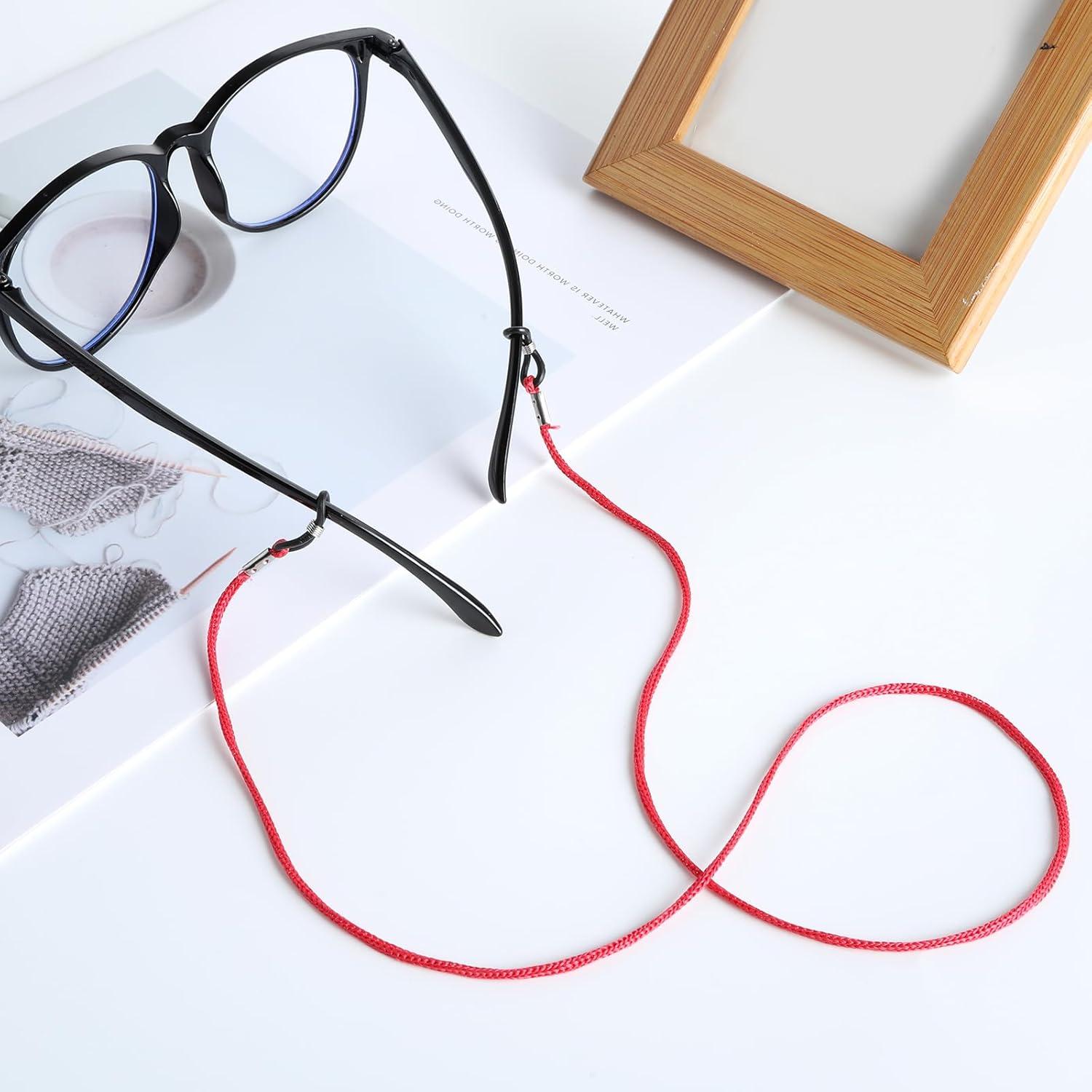 Paquete de 12 correas para gafas multicolores con hebilla de silicona