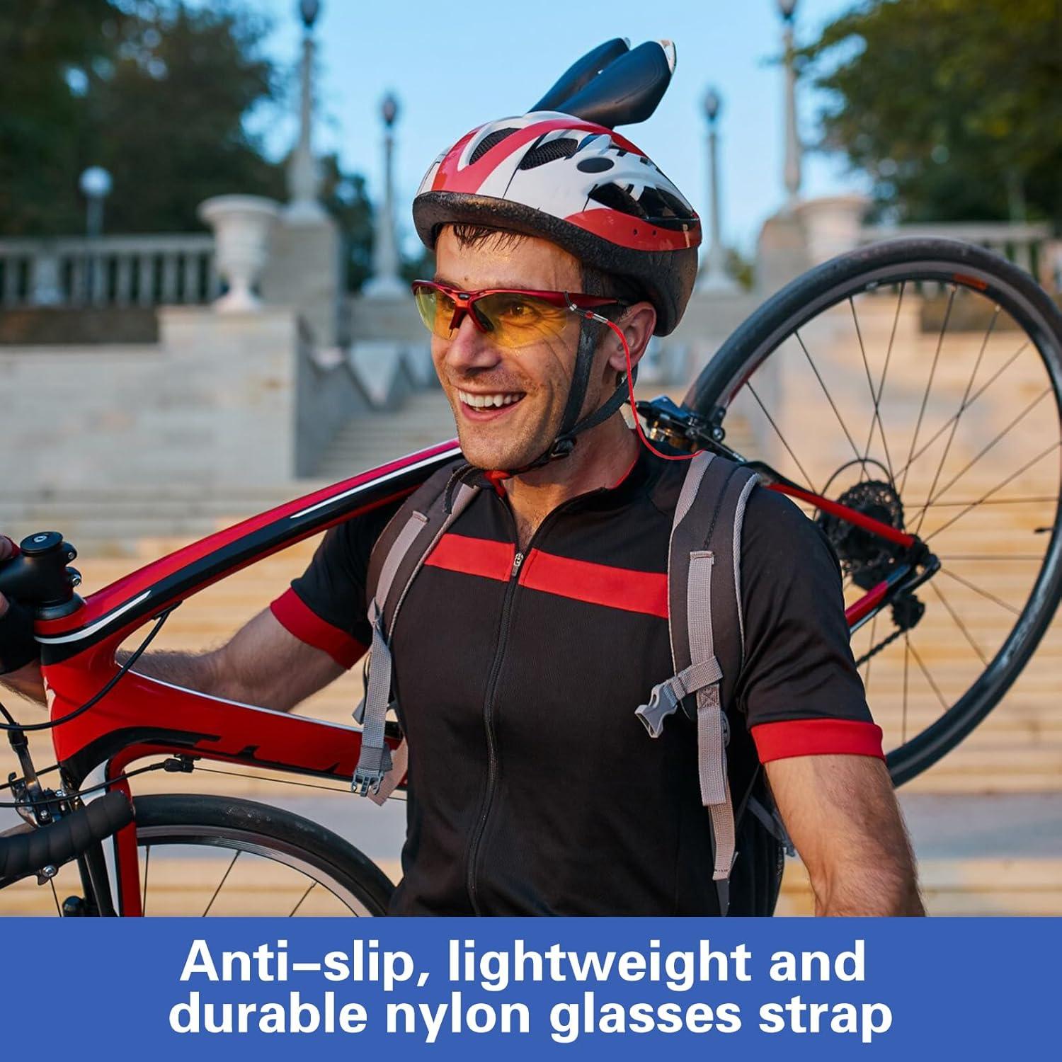 Paquete de 12 correas para gafas multicolores con hebilla de silicona