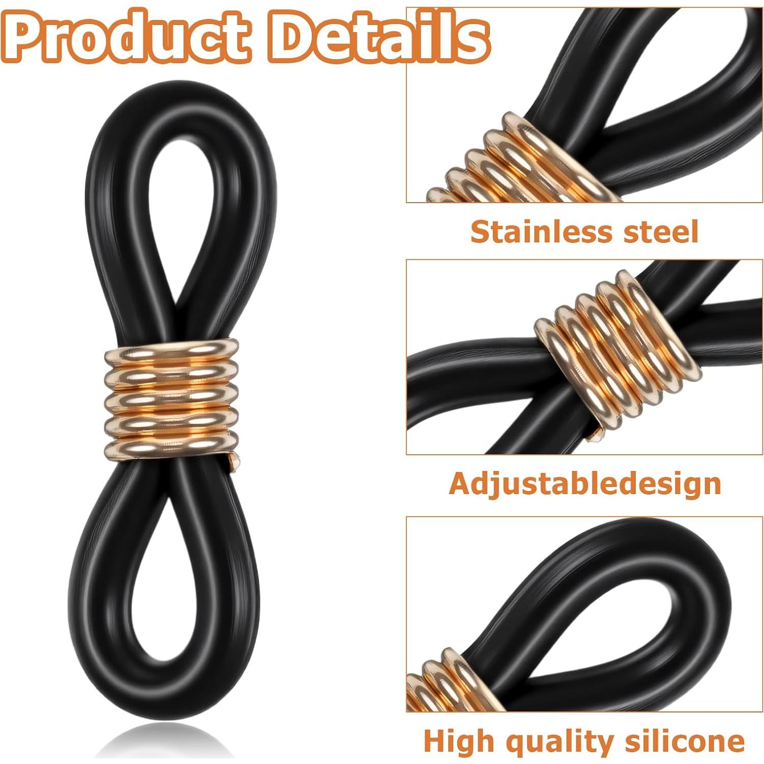 Extremos de Cadena para Gafas FdcLixuvol 40 Piezas Silicona Antideslizante