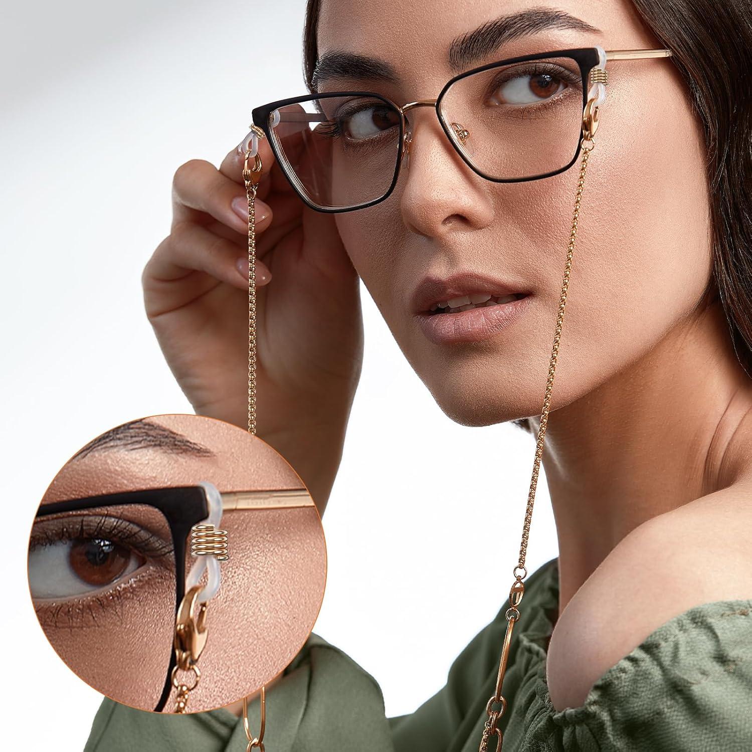 Extremos de Cadena para Gafas FdcLixuvol 40 Piezas Silicona Antideslizante