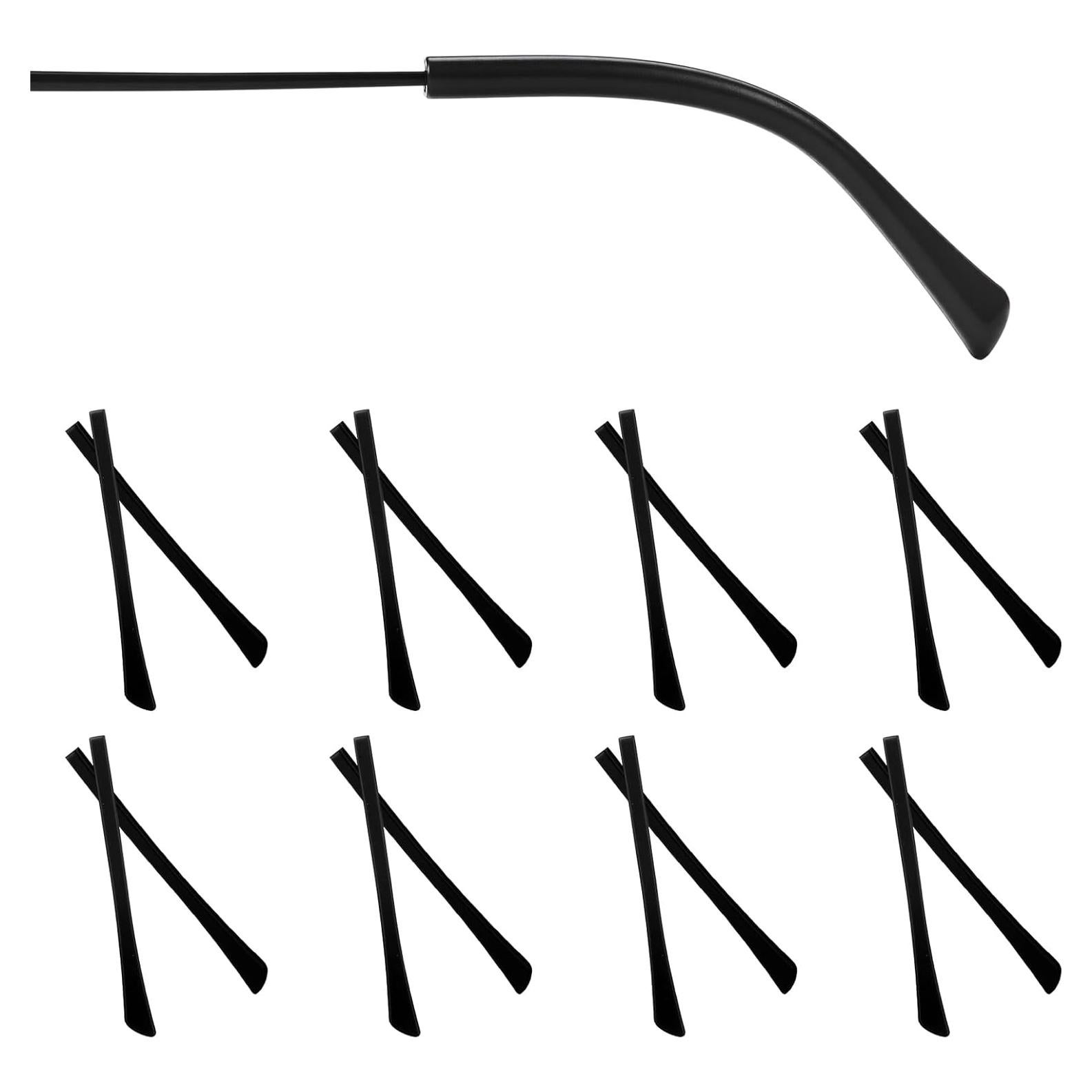 8 Pairs Glasses Ear Cushion, Eyeglass Replacement Temples Anti-Slip Silicone Glasses End Tips Comfort Ear Sock Sleeve Retainer Sunglasse for Reading and Eyewear Accessories