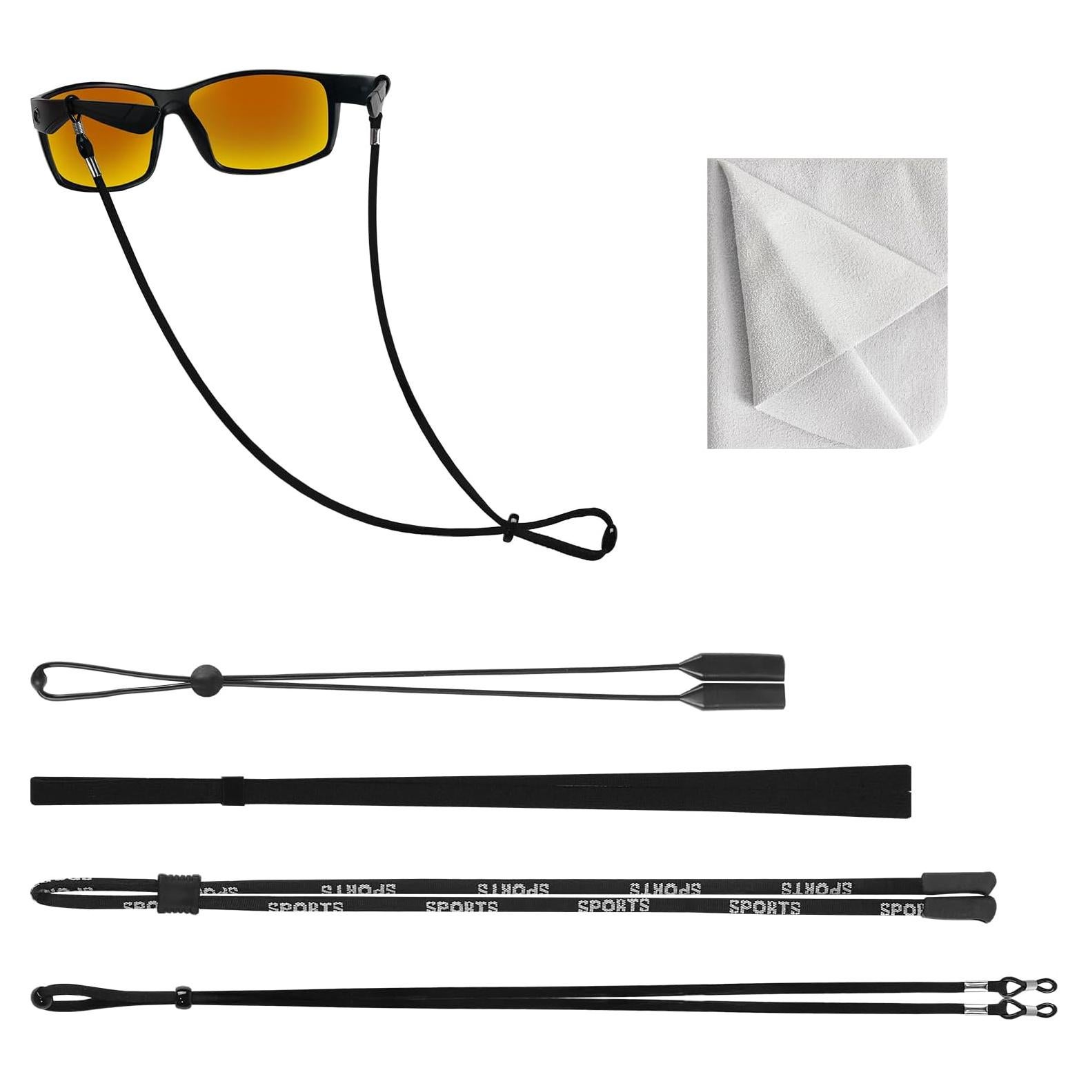 Correas de Gafas BILIONE - Paquete de 4 Estilos Ajustables