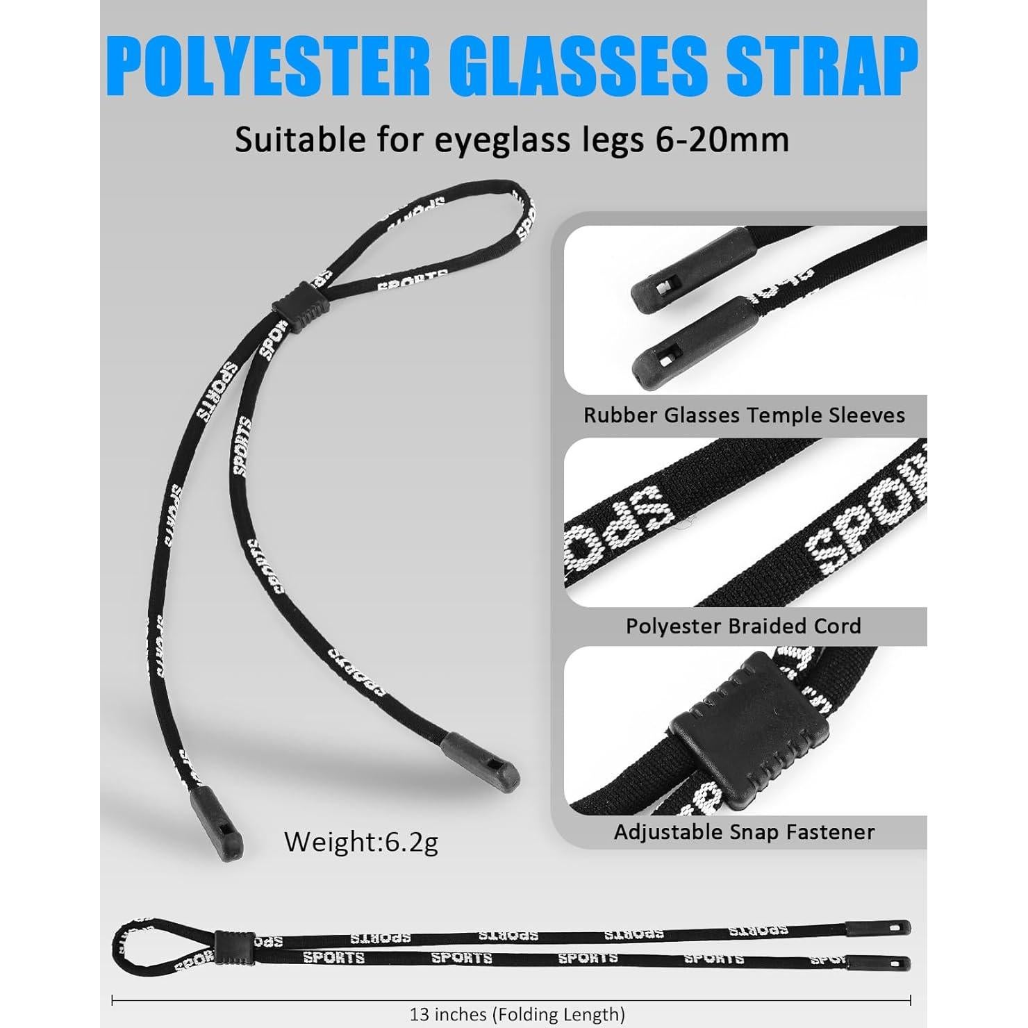 Correas de Gafas BILIONE - Paquete de 4 Estilos Ajustables