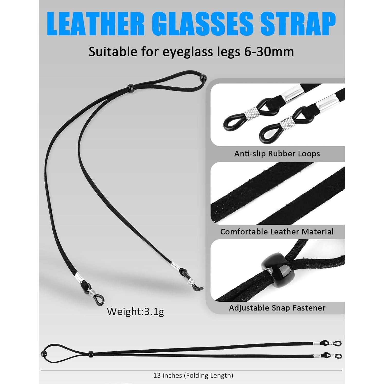 Correas de Gafas BILIONE - Paquete de 4 Estilos Ajustables